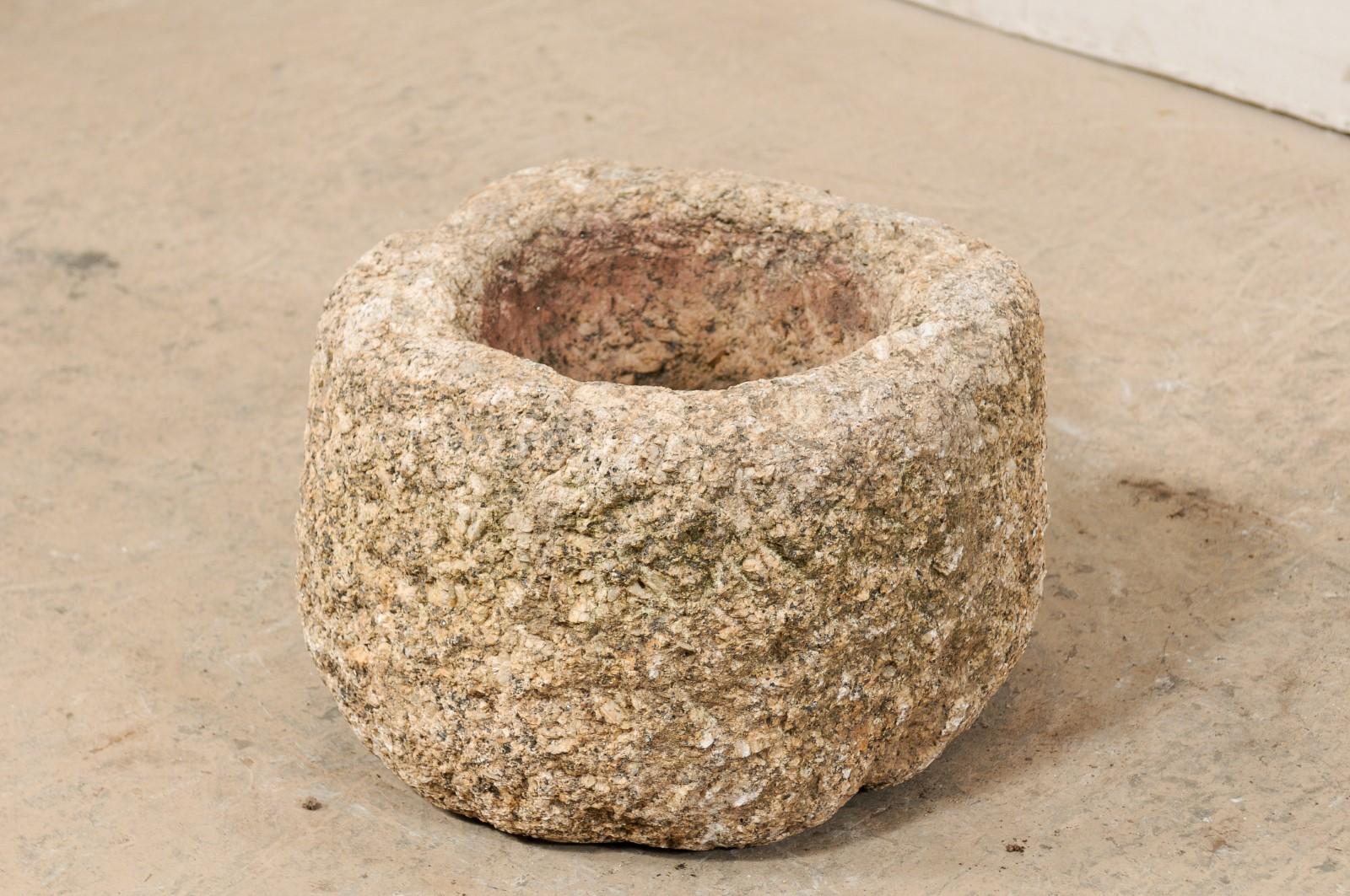 19th Century Spanish Hand Carved Stone Trough 6