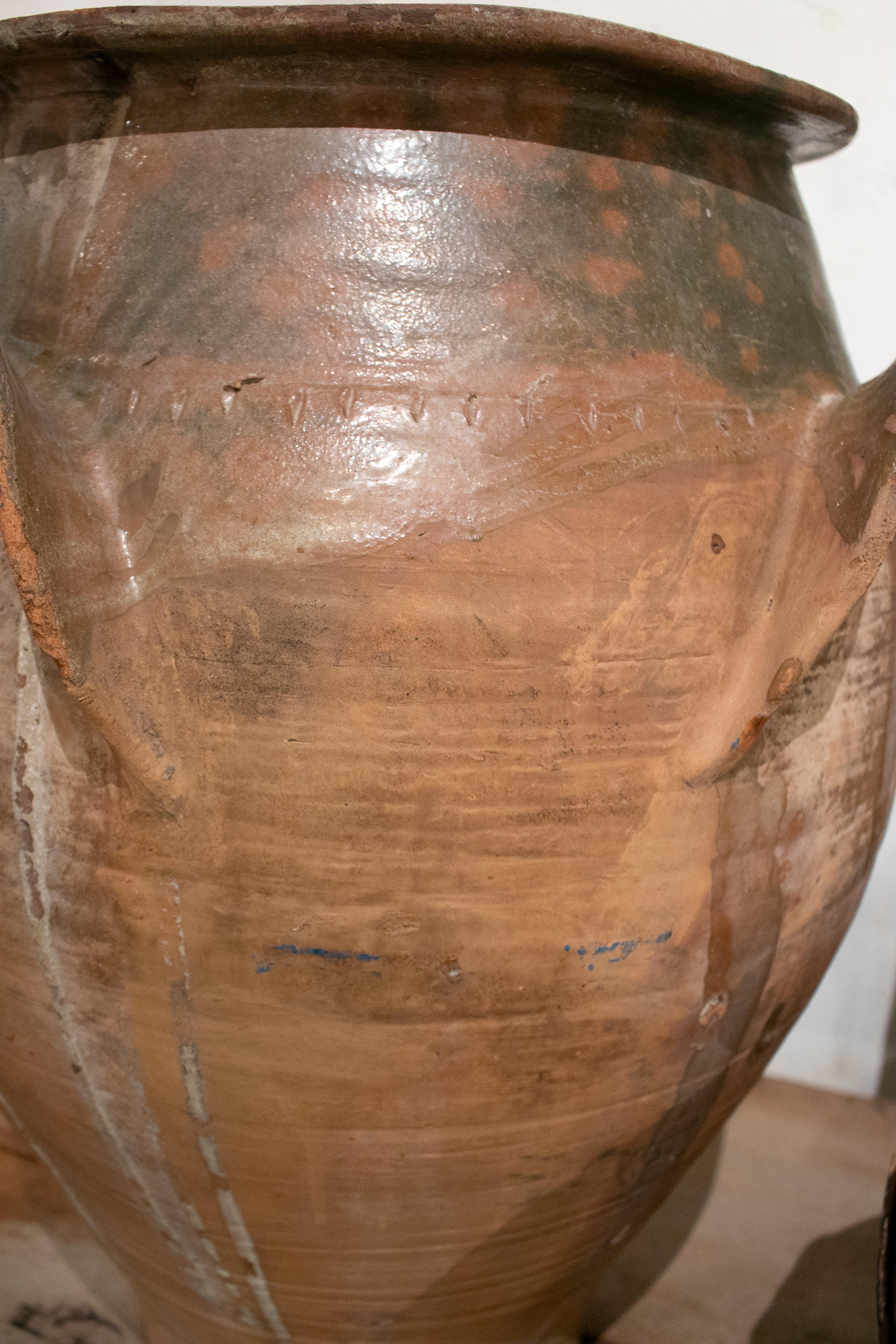 19th Century Spanish Hand Made Terracotta Vase 6