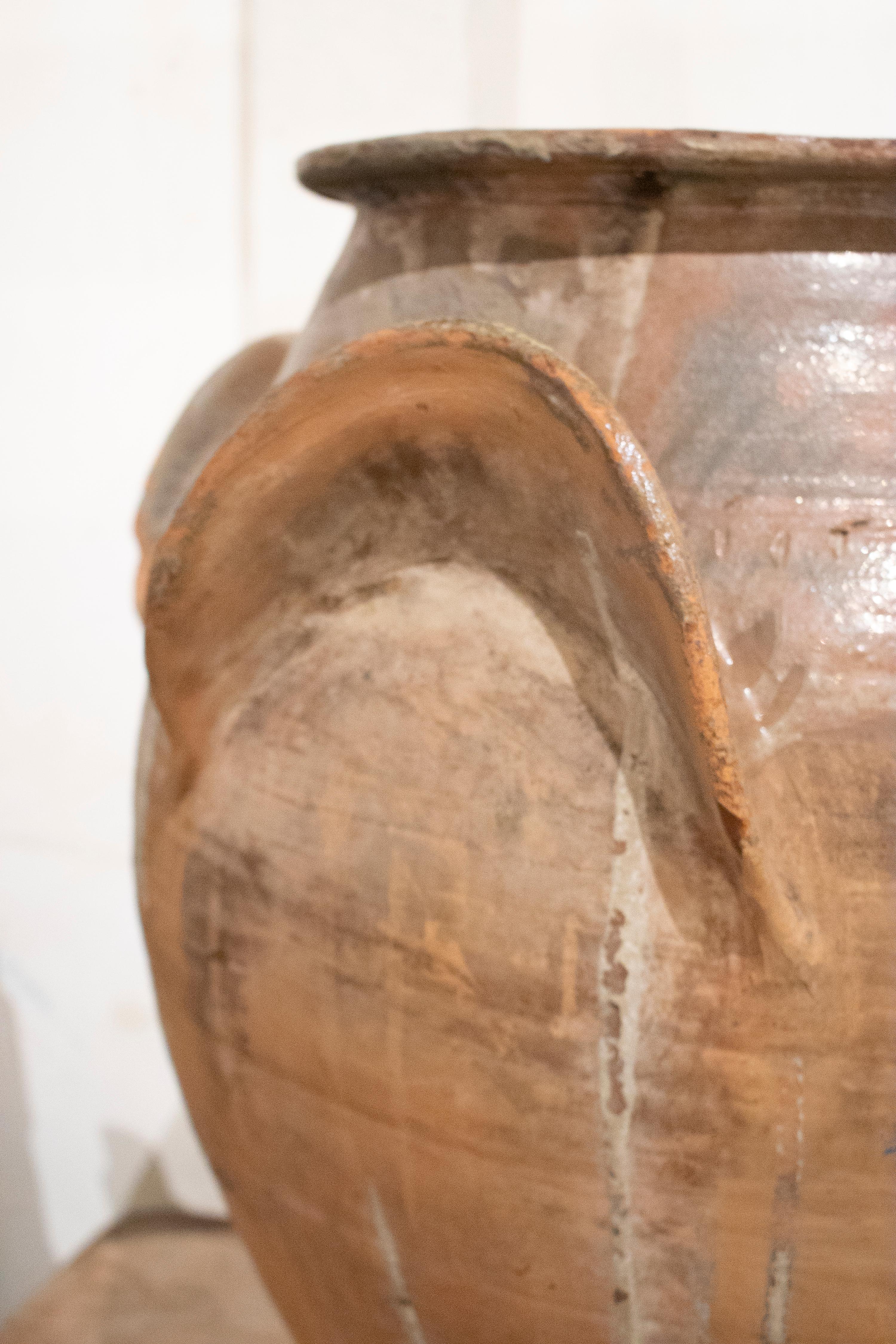 19th Century Spanish Hand Made Terracotta Vase 2