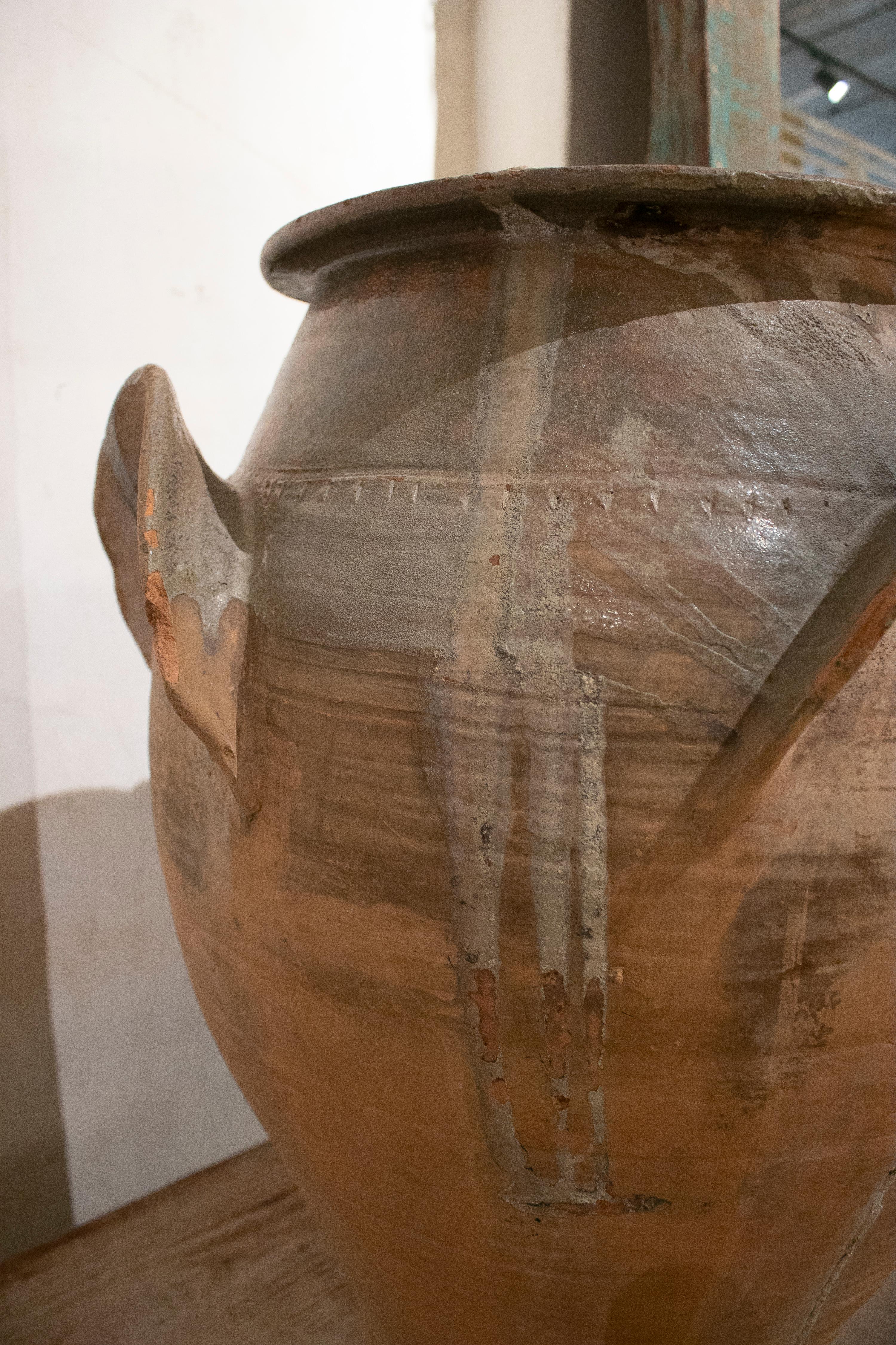 19th Century Spanish Hand Made Terracotta Vase 5