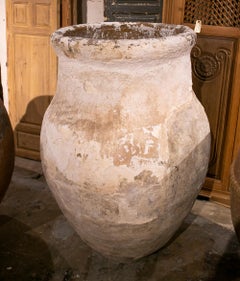 19th Century Spanish Handmade Terracotta Olive Oil Urn