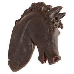 Cabeza de caballo español del siglo XIX
