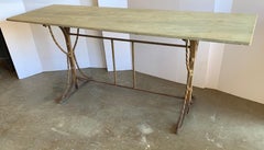 19th Century Spanish Iron Console with Marble Top