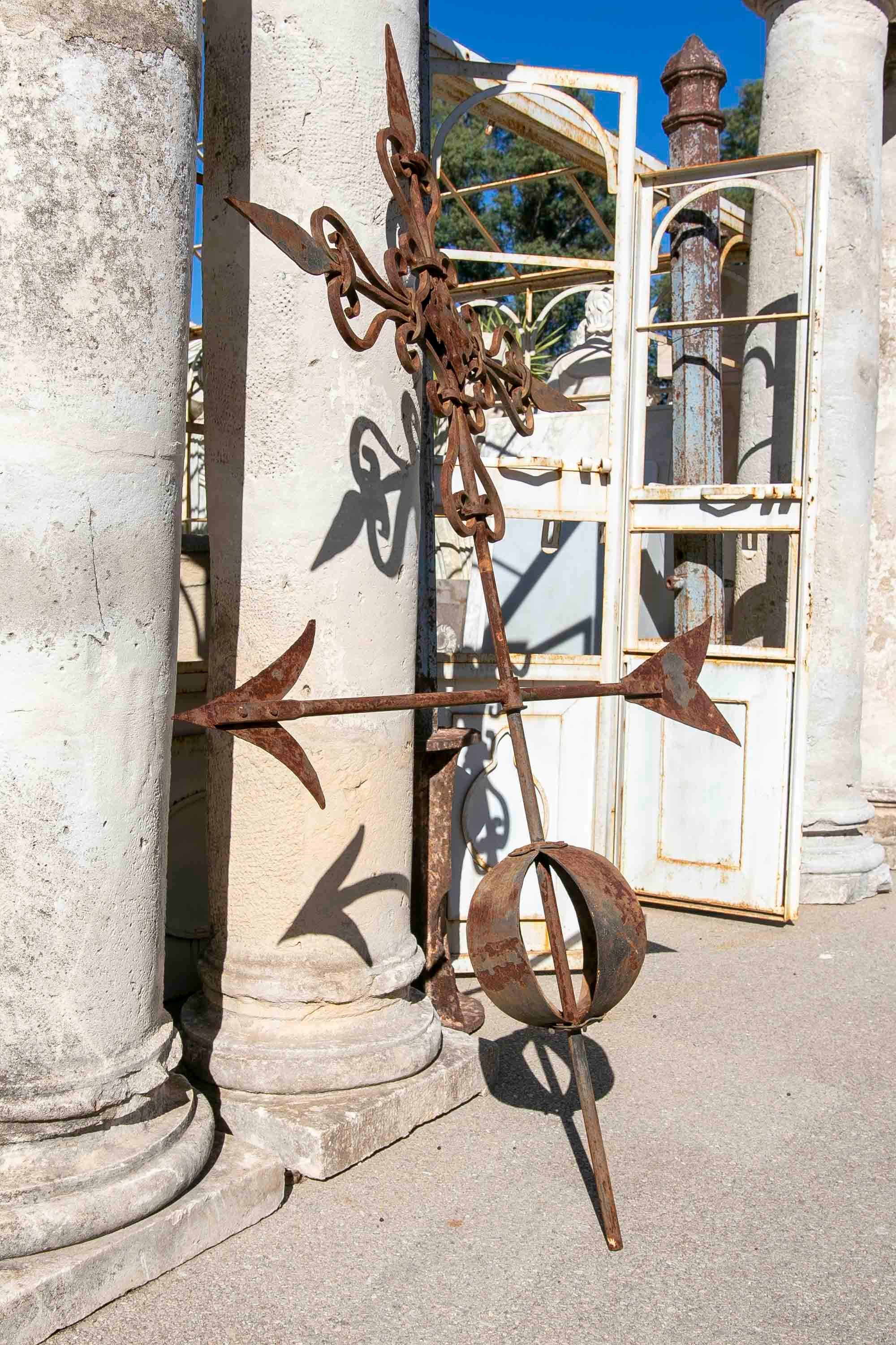 19th Century Spanish Iron Weathervane from the Top of a Building. For Sale 13