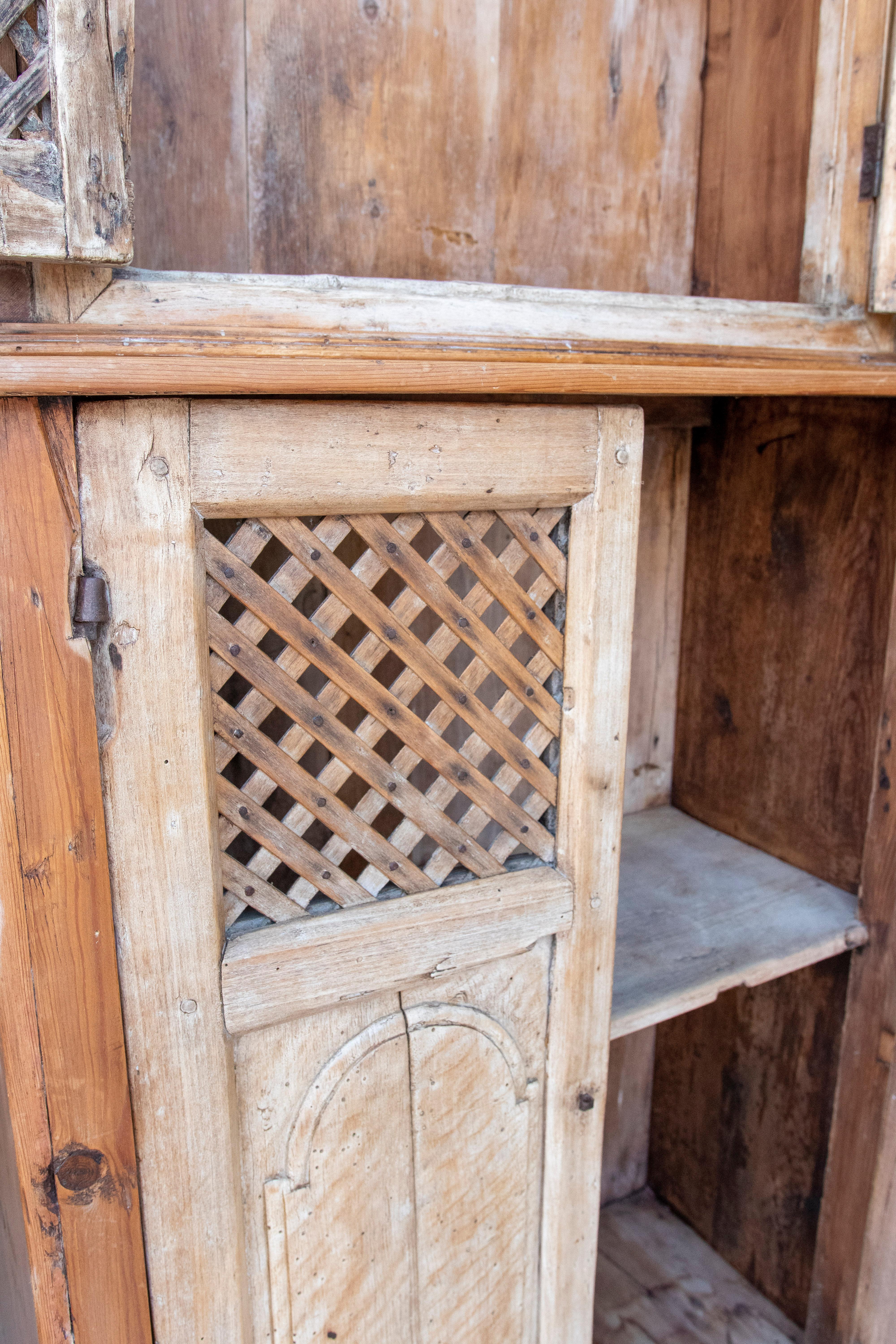 19th Century Spanish Kitchen Cupboard with Louvered Doors 7