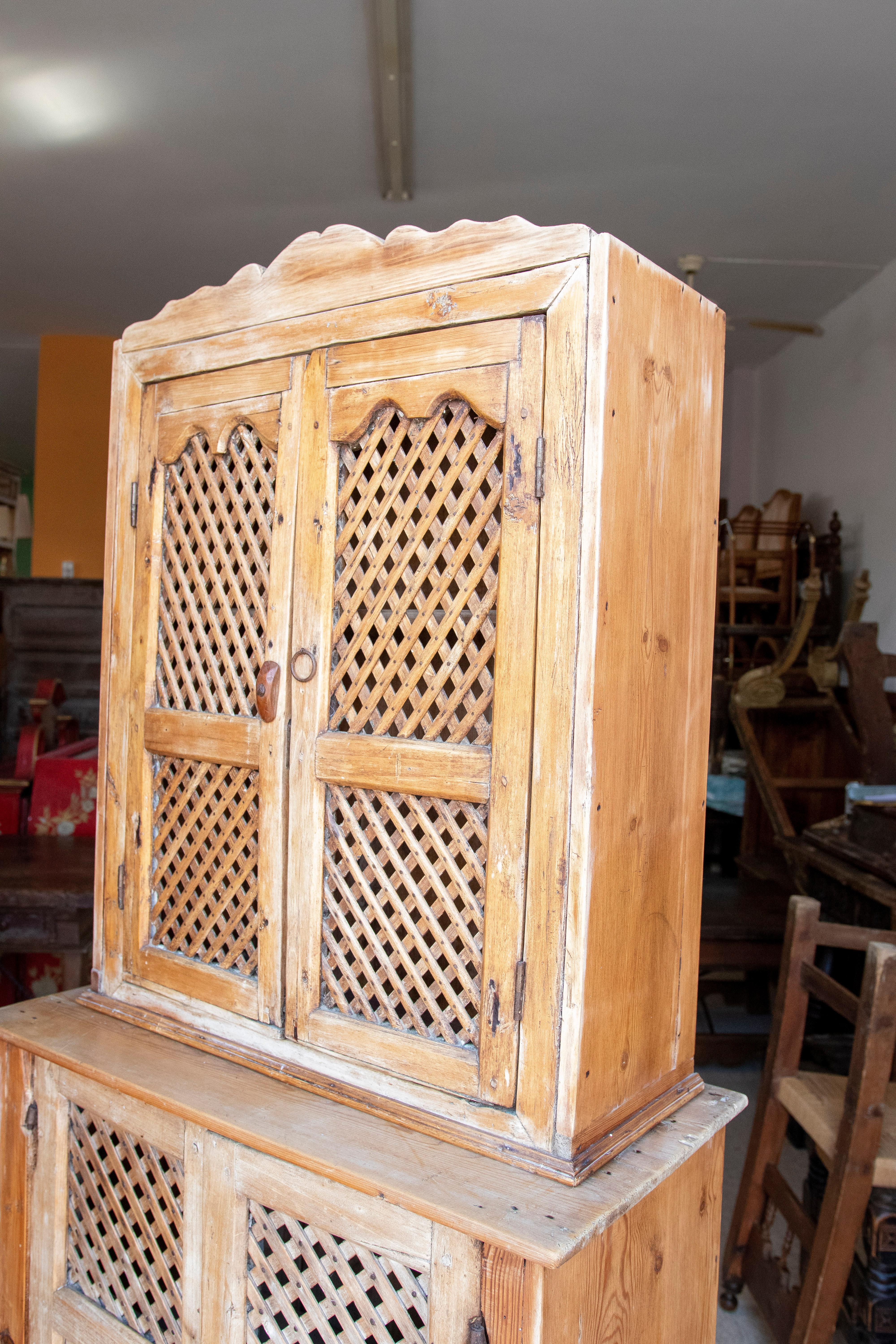 19th Century Spanish Kitchen Cupboard with Louvered Doors 10