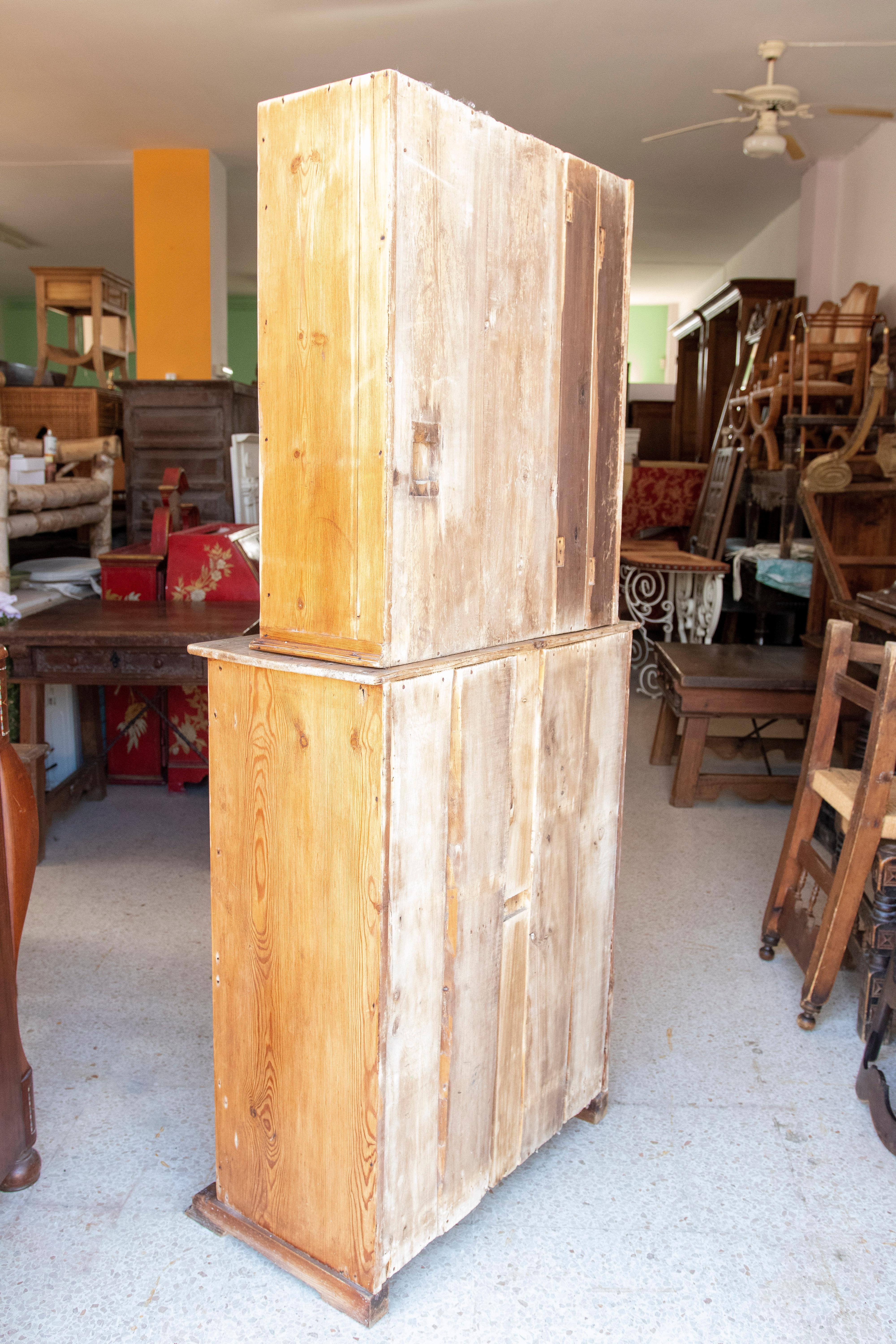 19th Century Spanish Kitchen Cupboard with Louvered Doors 11