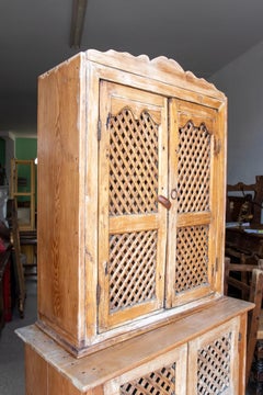 19th Century Spanish Kitchen Cupboard with Louvered Doors