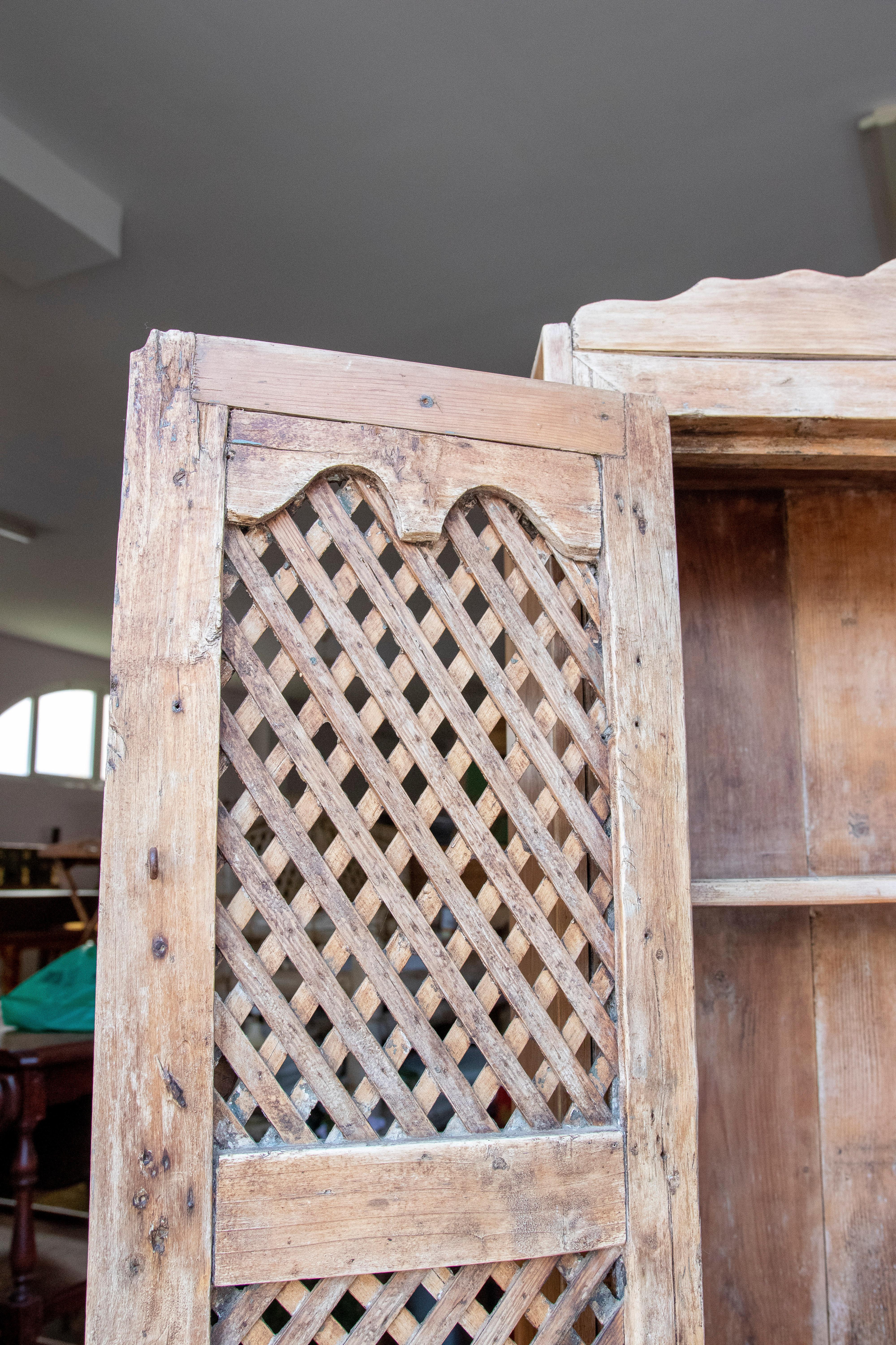19th Century Spanish Kitchen Cupboard with Louvered Doors 4