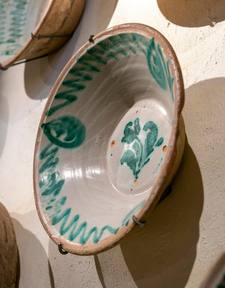 19th Century Spanish Large Granada Fajalauza "Lebrillo" Ceramic Bowl ...