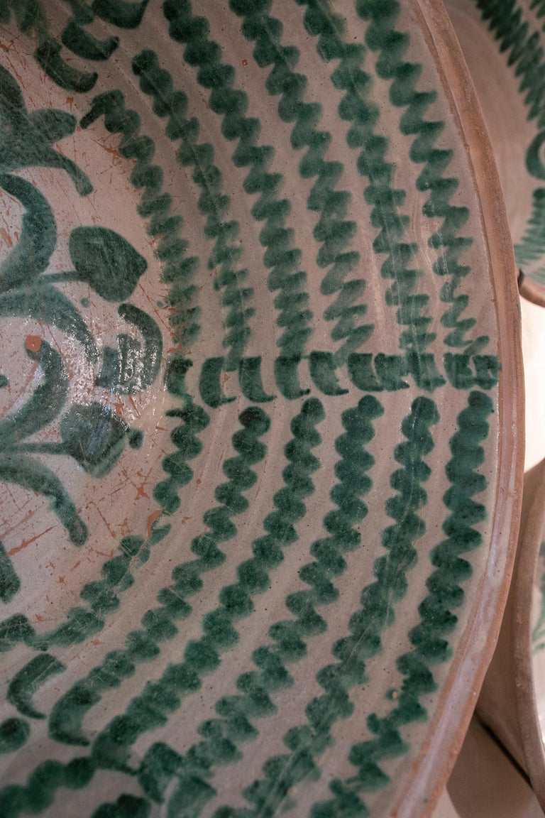 19th Century Spanish Large Granada Fajalauza "Lebrillo" Ceramic Bowl ...