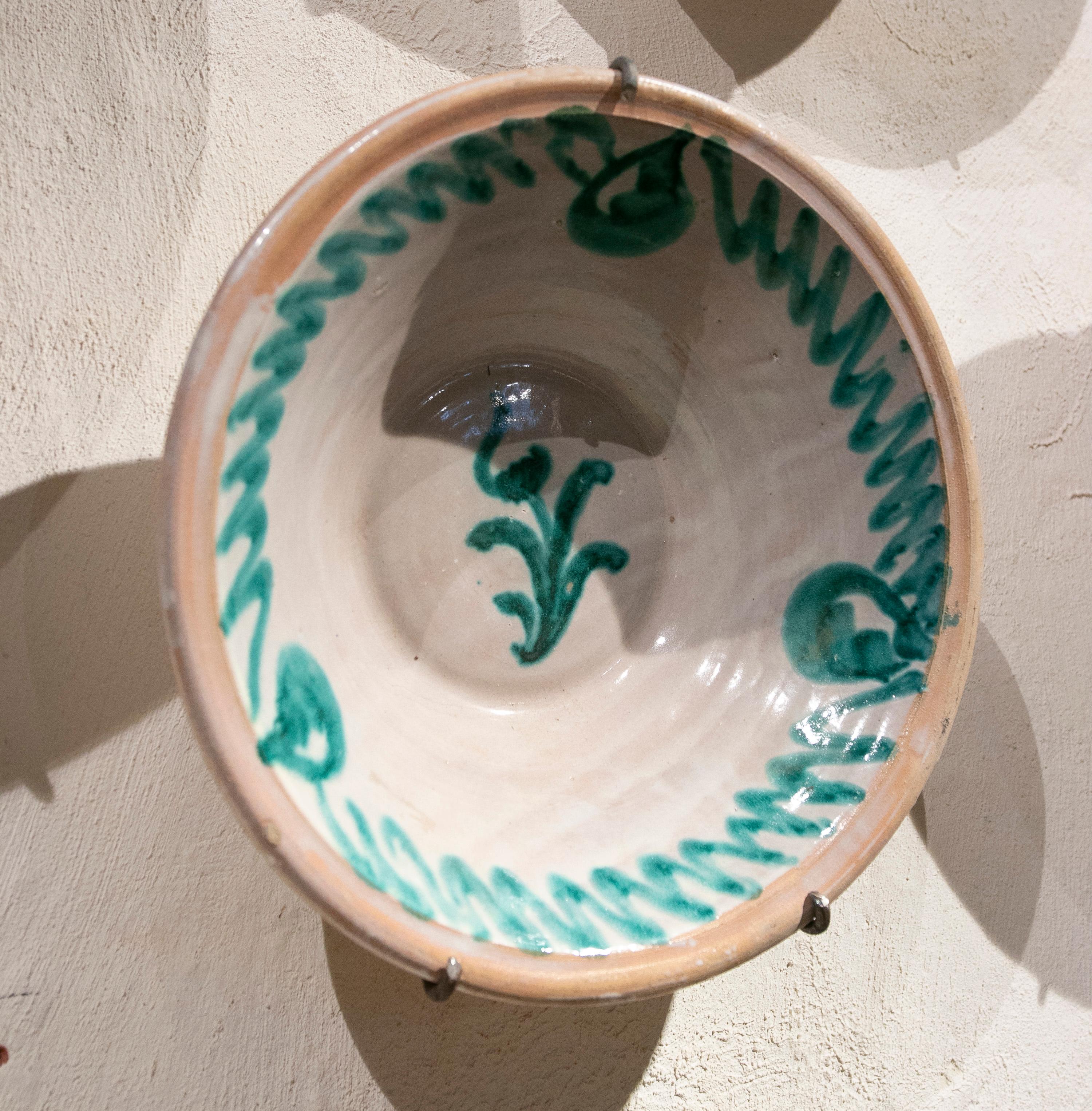 19th Century Spanish Large Granada Fajalauza "Lebrillo" Ceramic Bowl ...