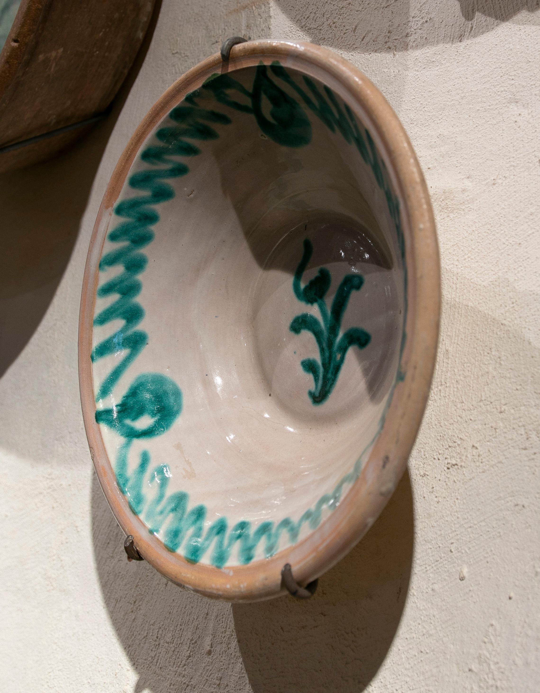 19th Century Spanish Large Granada Fajalauza "Lebrillo" Ceramic Bowl ...