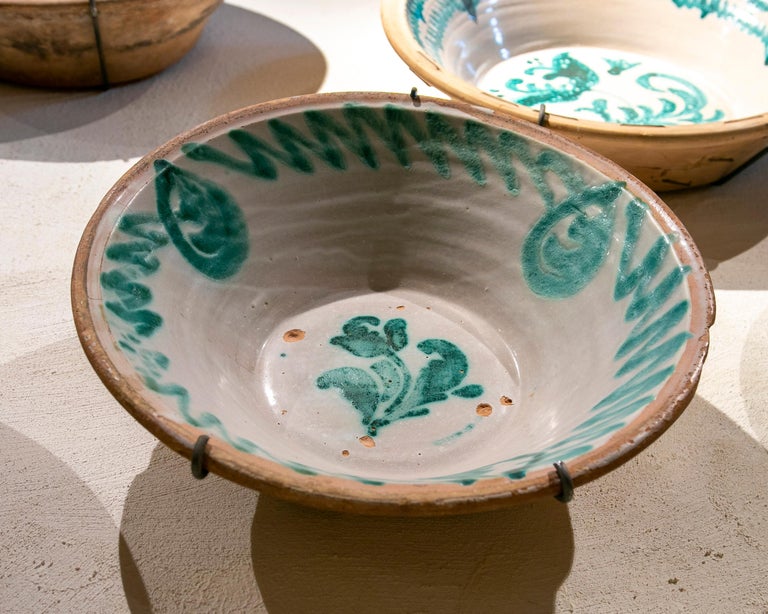 19th Century Spanish Large Granada Fajalauza "Lebrillo" Ceramic Bowl ...
