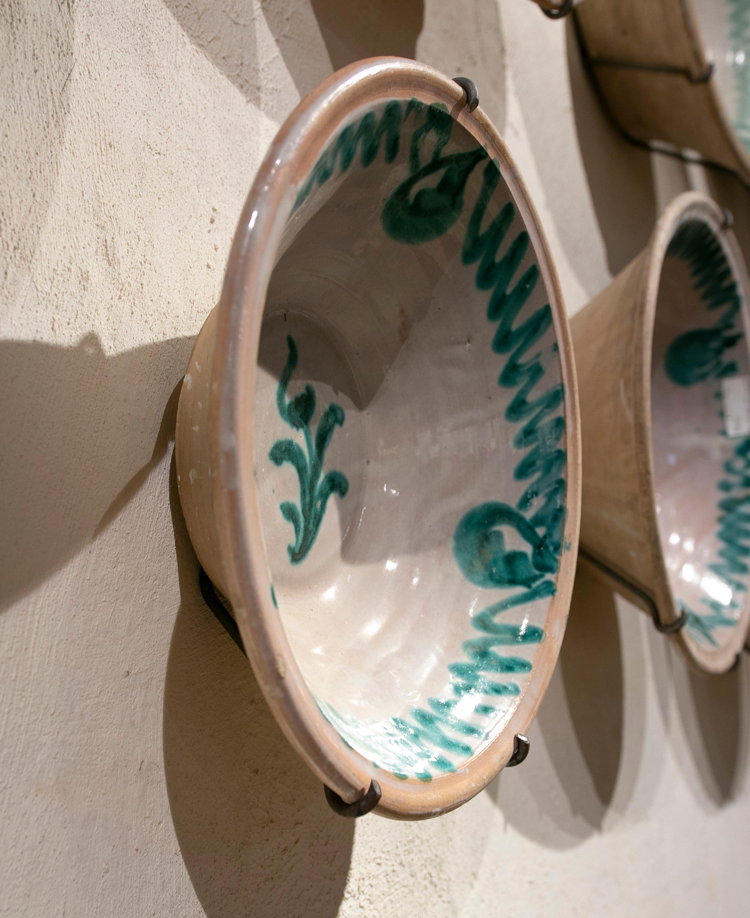 19th Century Spanish Large Granada Fajalauza "Lebrillo" Ceramic Bowl ...