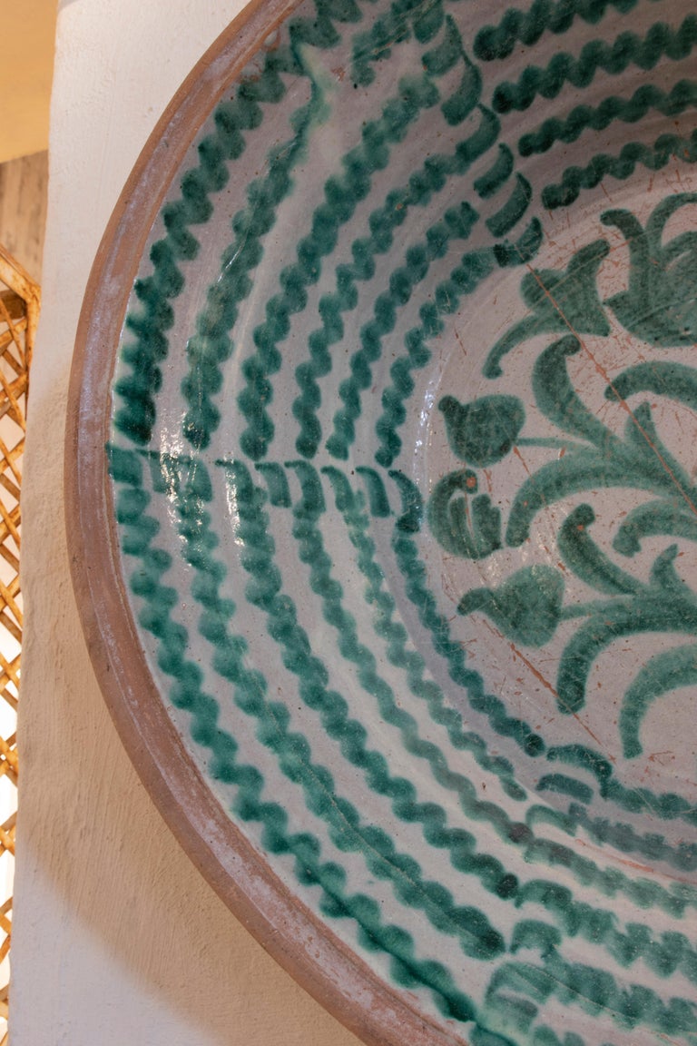 19th Century Spanish Large Granada Fajalauza "Lebrillo" Ceramic Bowl ...