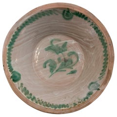 19th Century Spanish Large Granada Fajalauza "Lebrillo" Ceramic Bowl