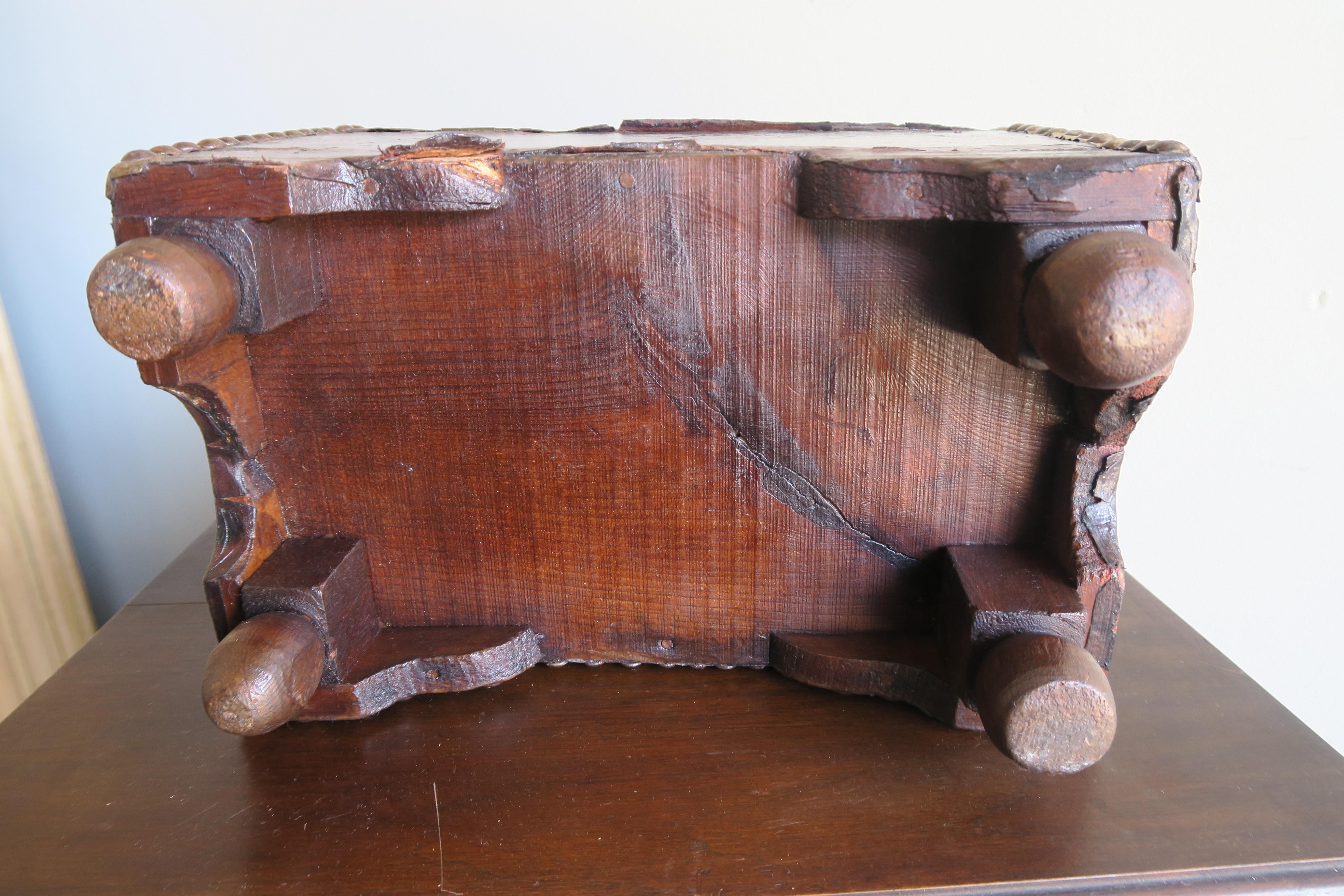 19th Century Spanish Leather Studded Box 7