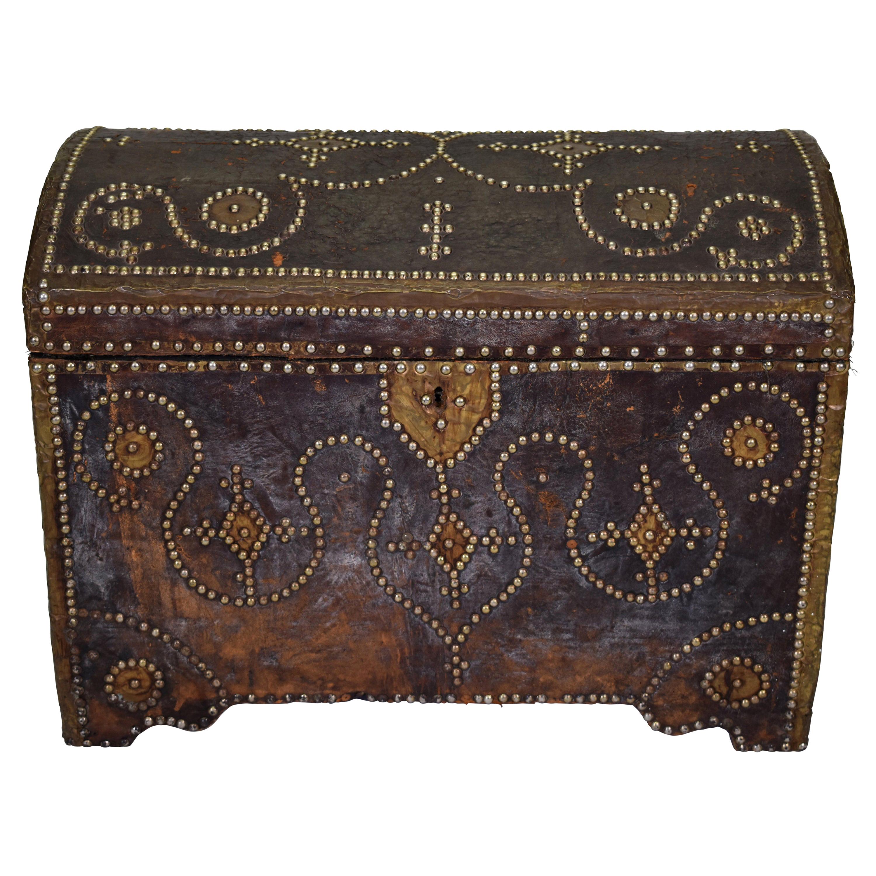 19th Century Leather Trunk 