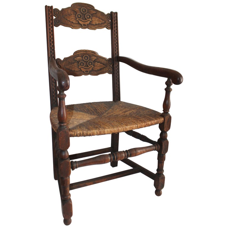 19th Century Spanish Mexican / American Armchair at 1stDibs | mexican  wooden chairs, mexican chairs wood, mexican wood chairs