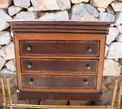 19th Century Spanish Miniature 3-Drawer Chest
