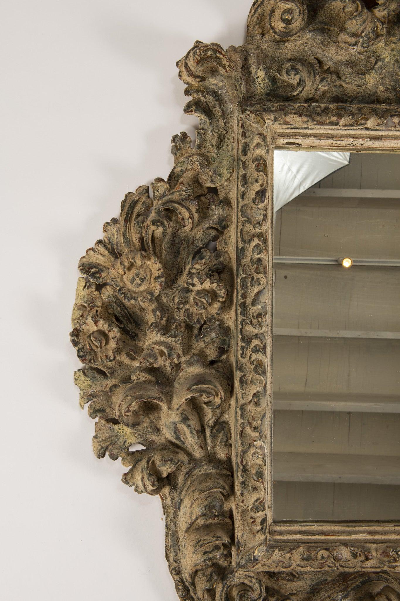 19th Century Spanish Mirror In Good Condition In Houston, TX