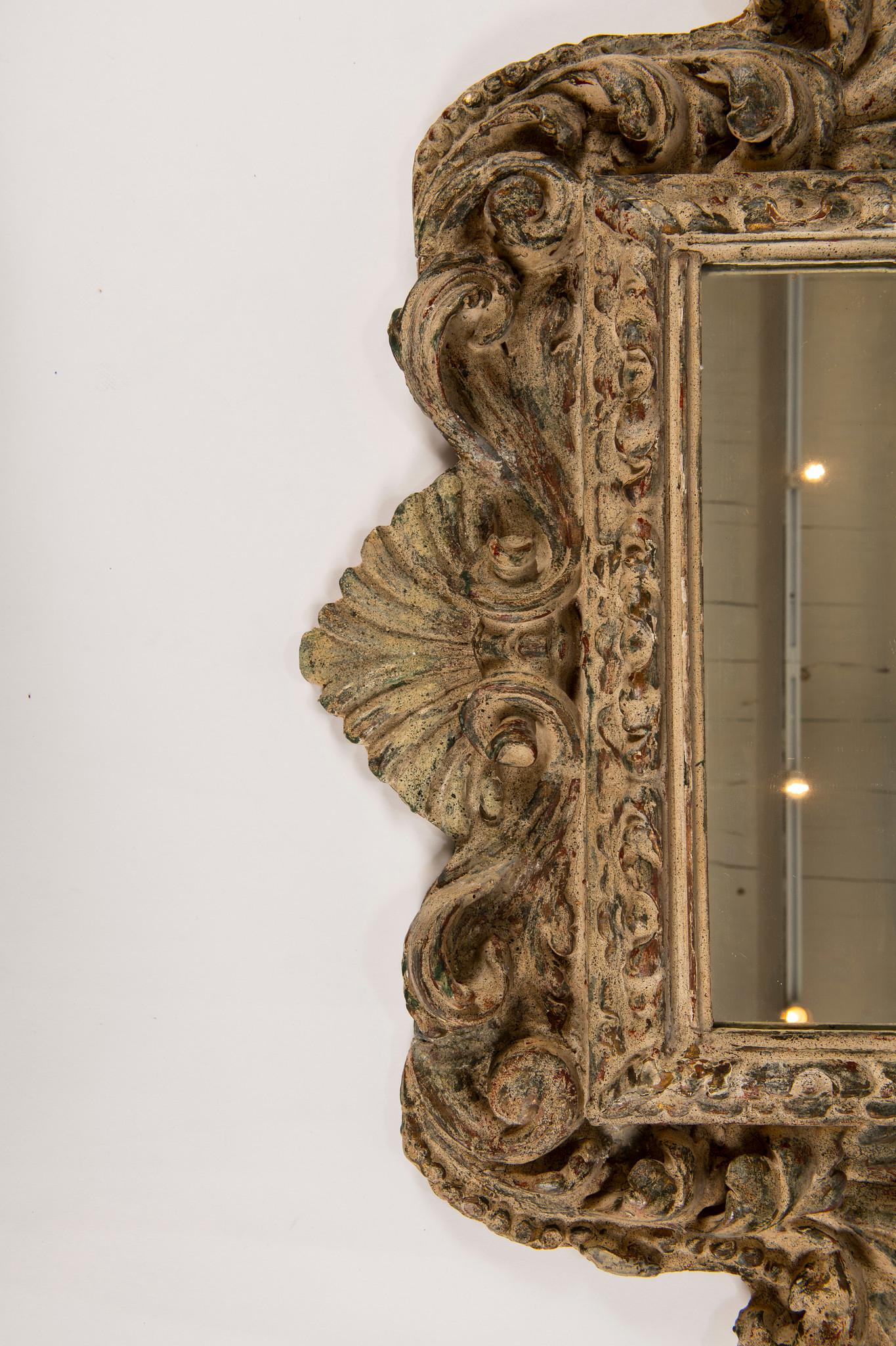 Wood 19th Century Spanish Mirror