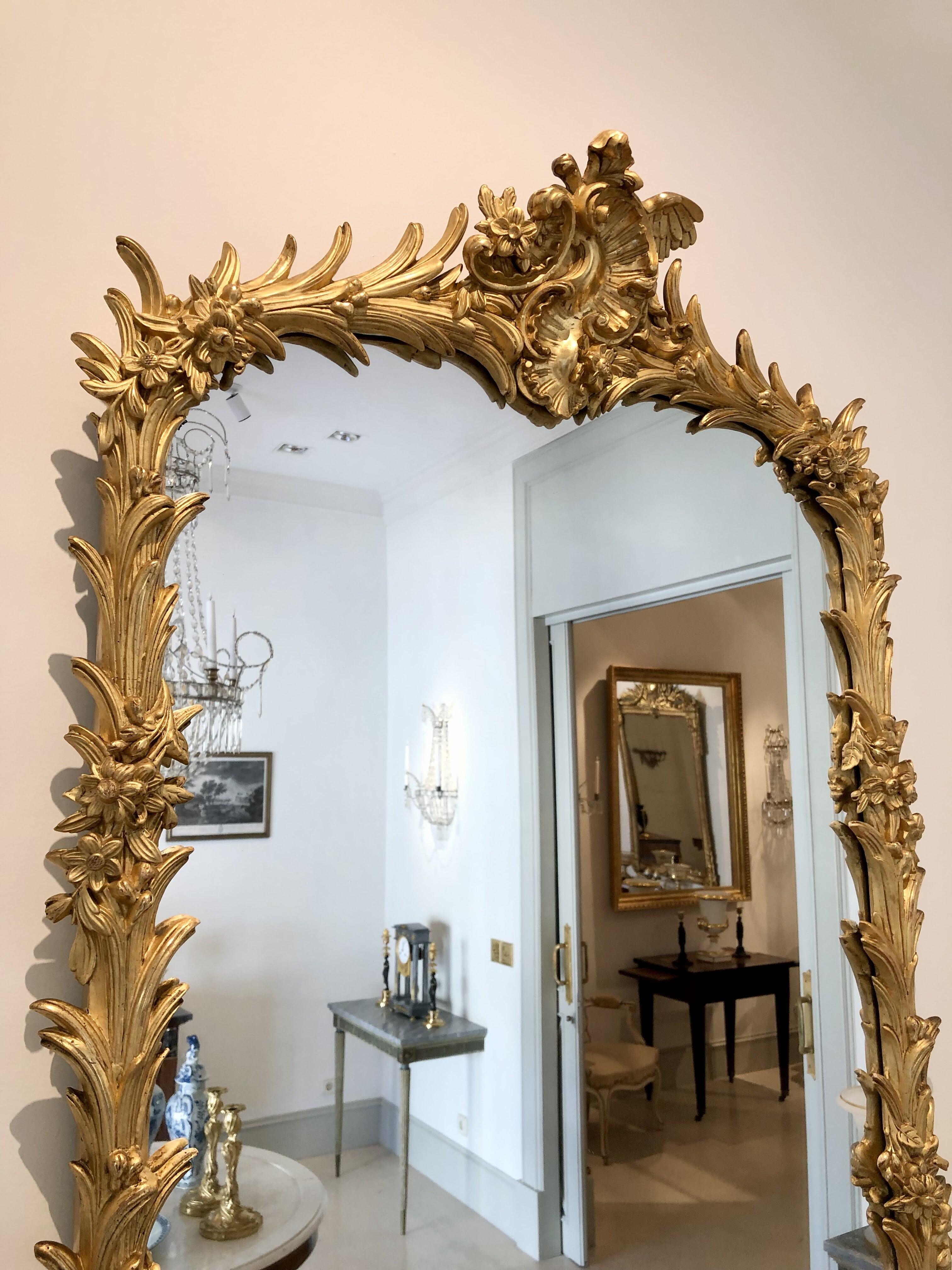 Stucco 19th Century Spanish Neo Rococo Mirror For Sale