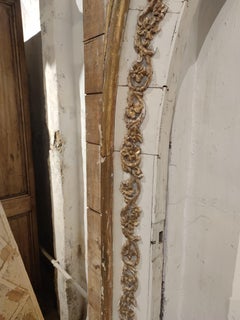 19th Century, Spanish Neogothic Hand-Carved and Polychromed Wooden Arch