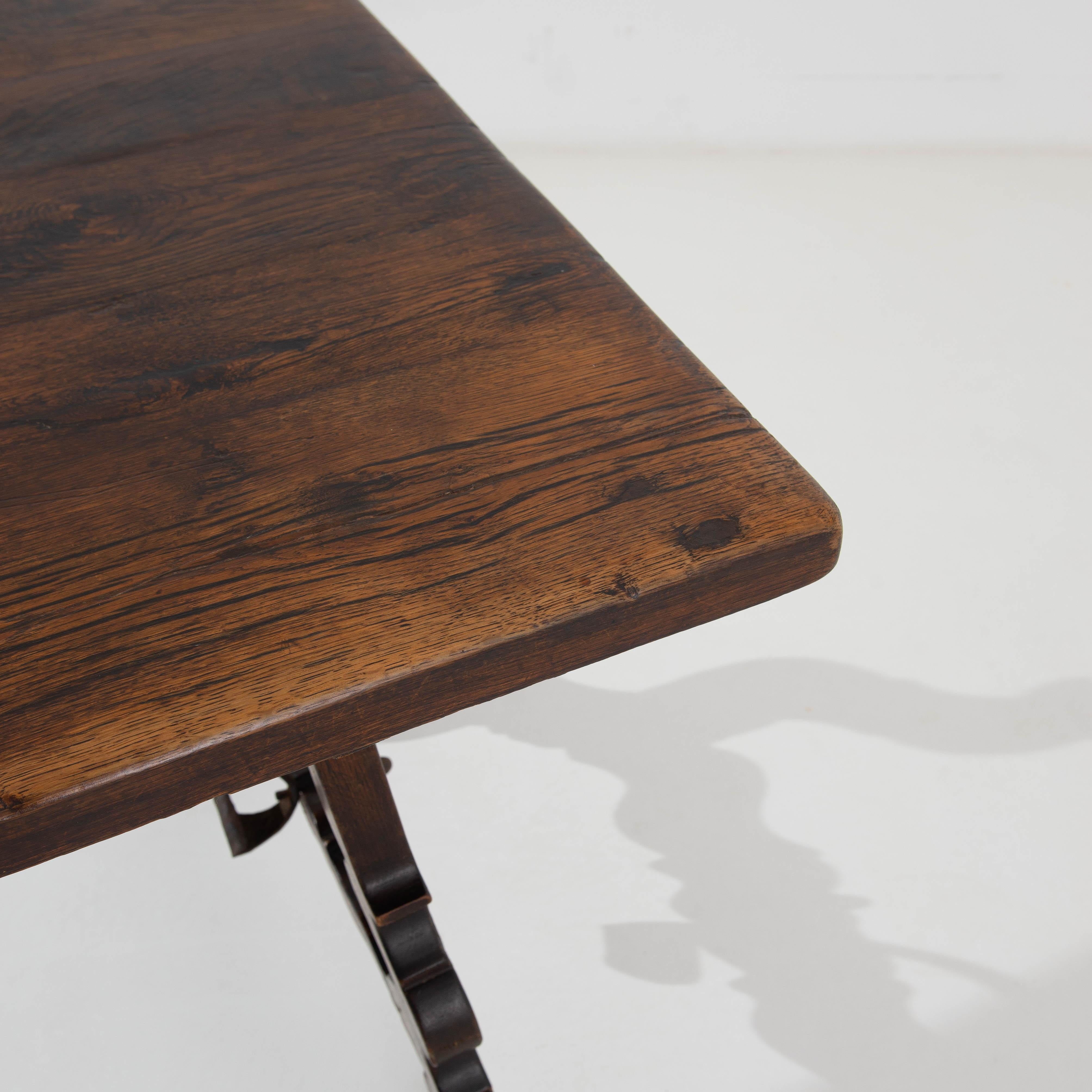 19th Century Spanish Oak Dining Table In Good Condition In High Point, NC