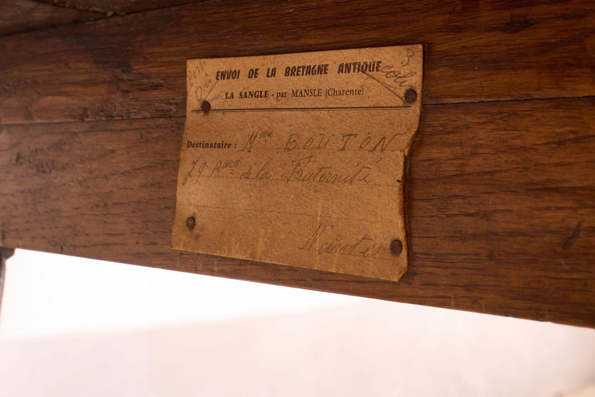 19th century Spanish oak dining table with single plank top 7