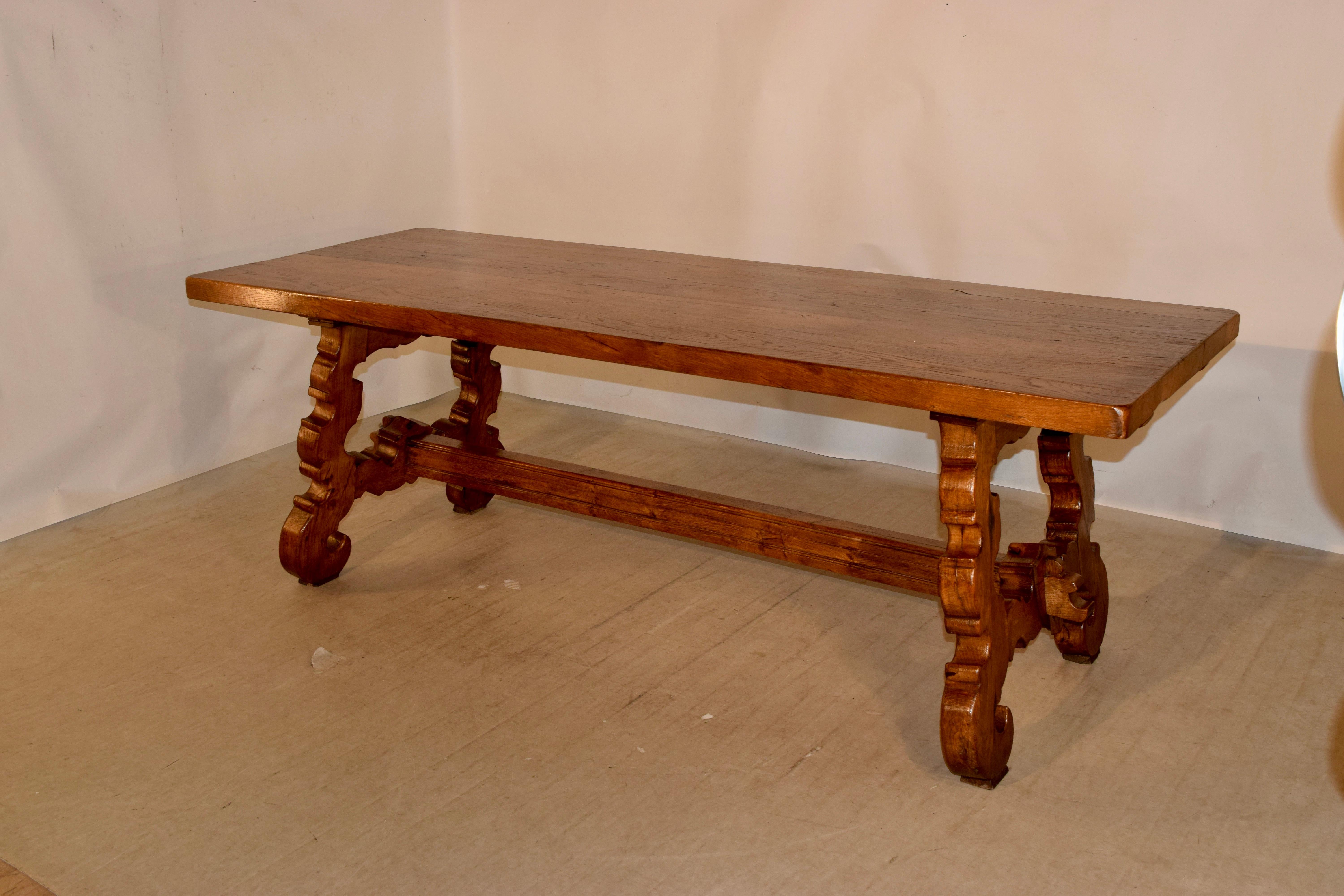 19th Century Spanish Oak Table In Good Condition In High Point, NC