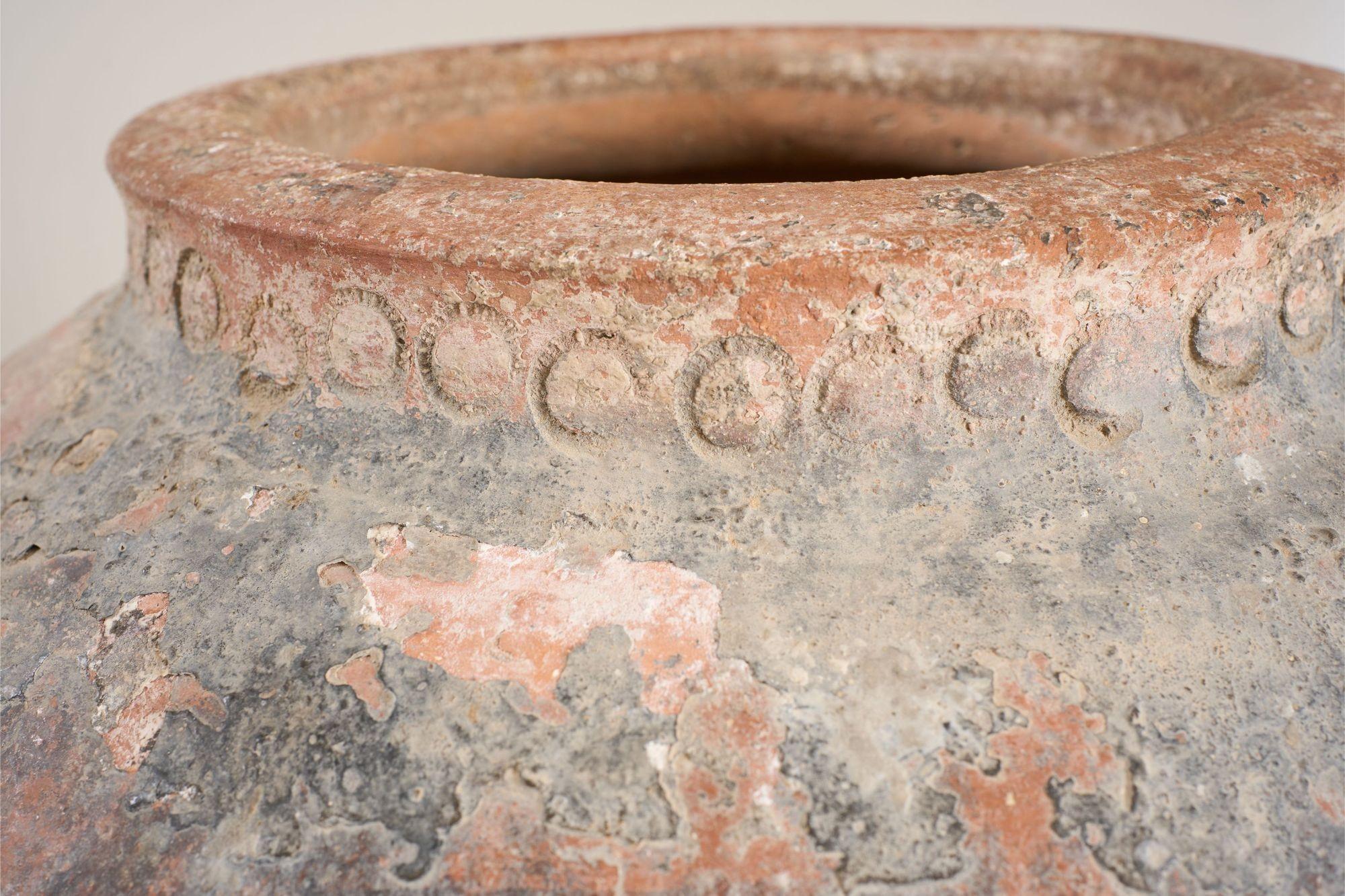 Olla española del siglo XIX - Azul Terracota en venta