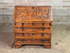 19th Century Spanish Olive Wood Tilt Top Desk