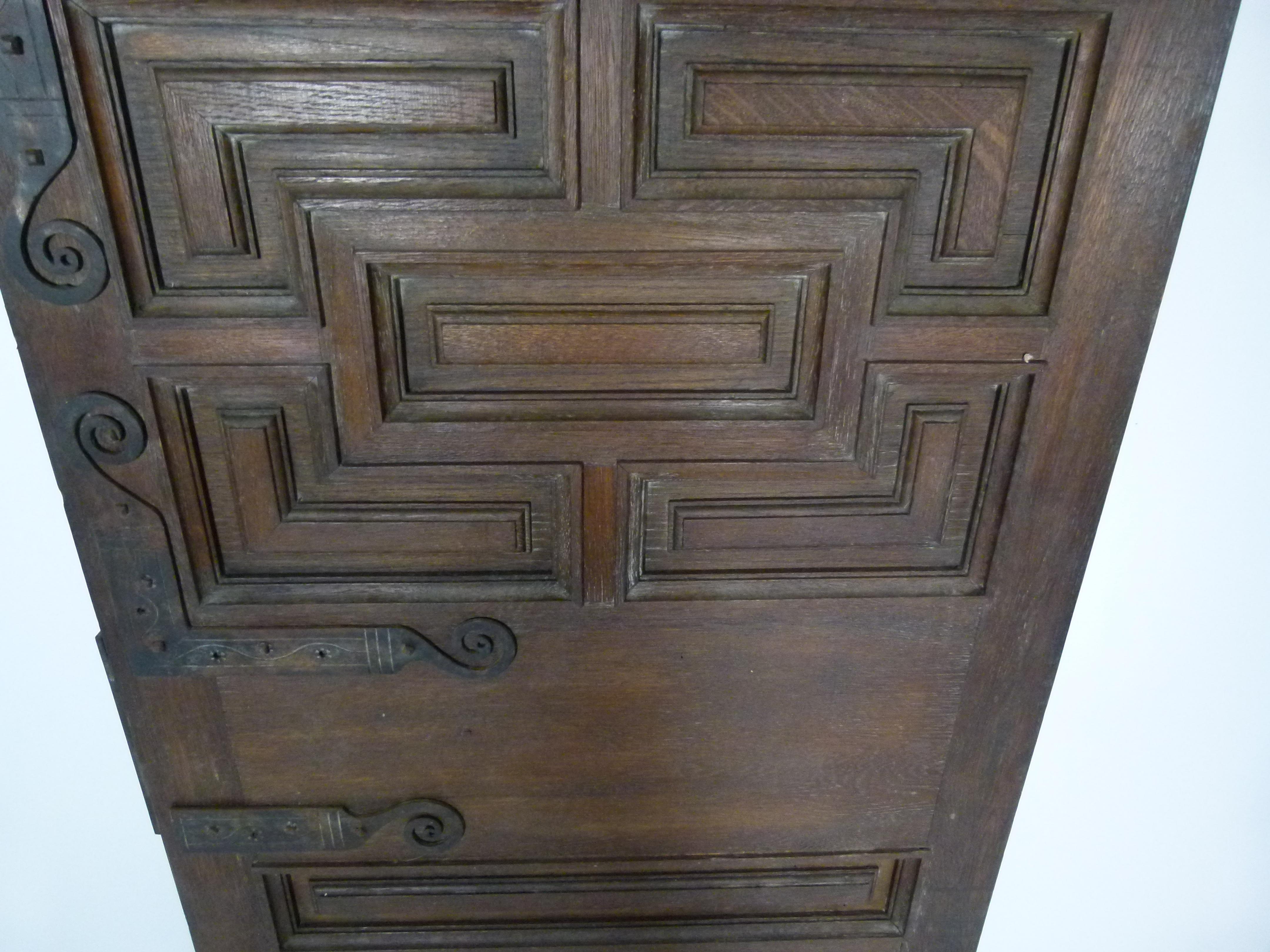 19th Century Original Chestnut Spanish Door 9