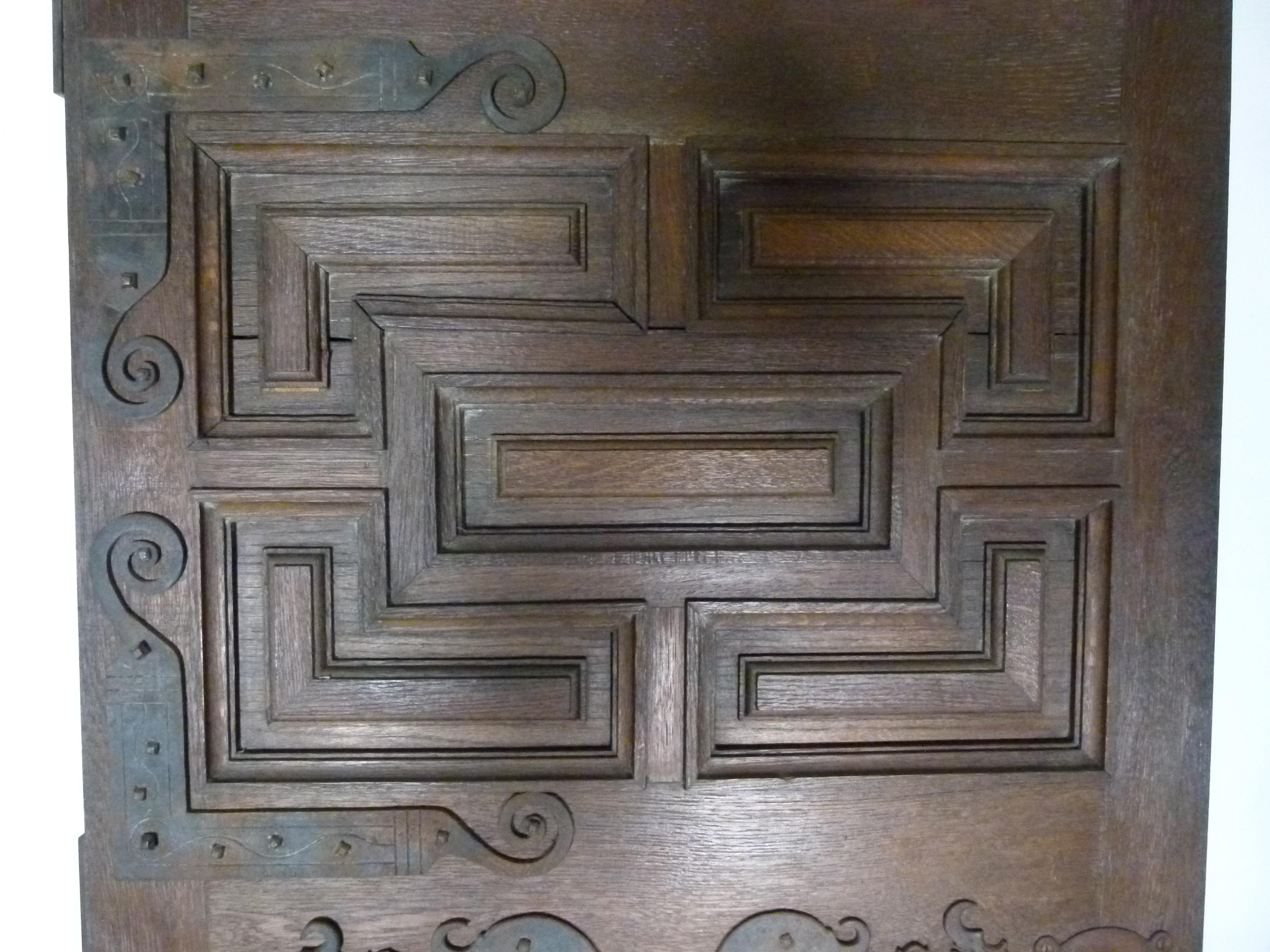 19th Century Original Chestnut Spanish Door 11