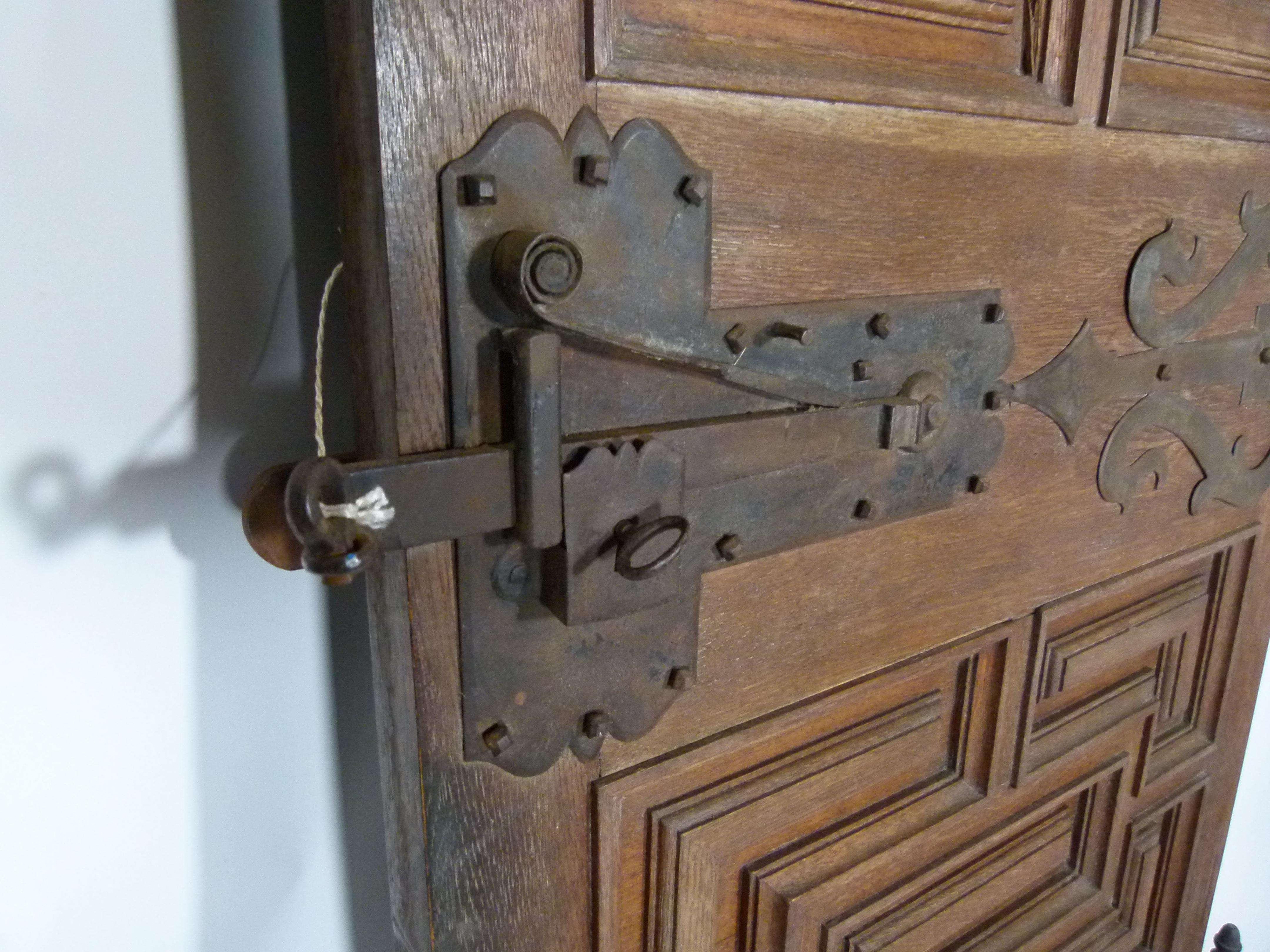 19th Century Original Chestnut Spanish Door 1