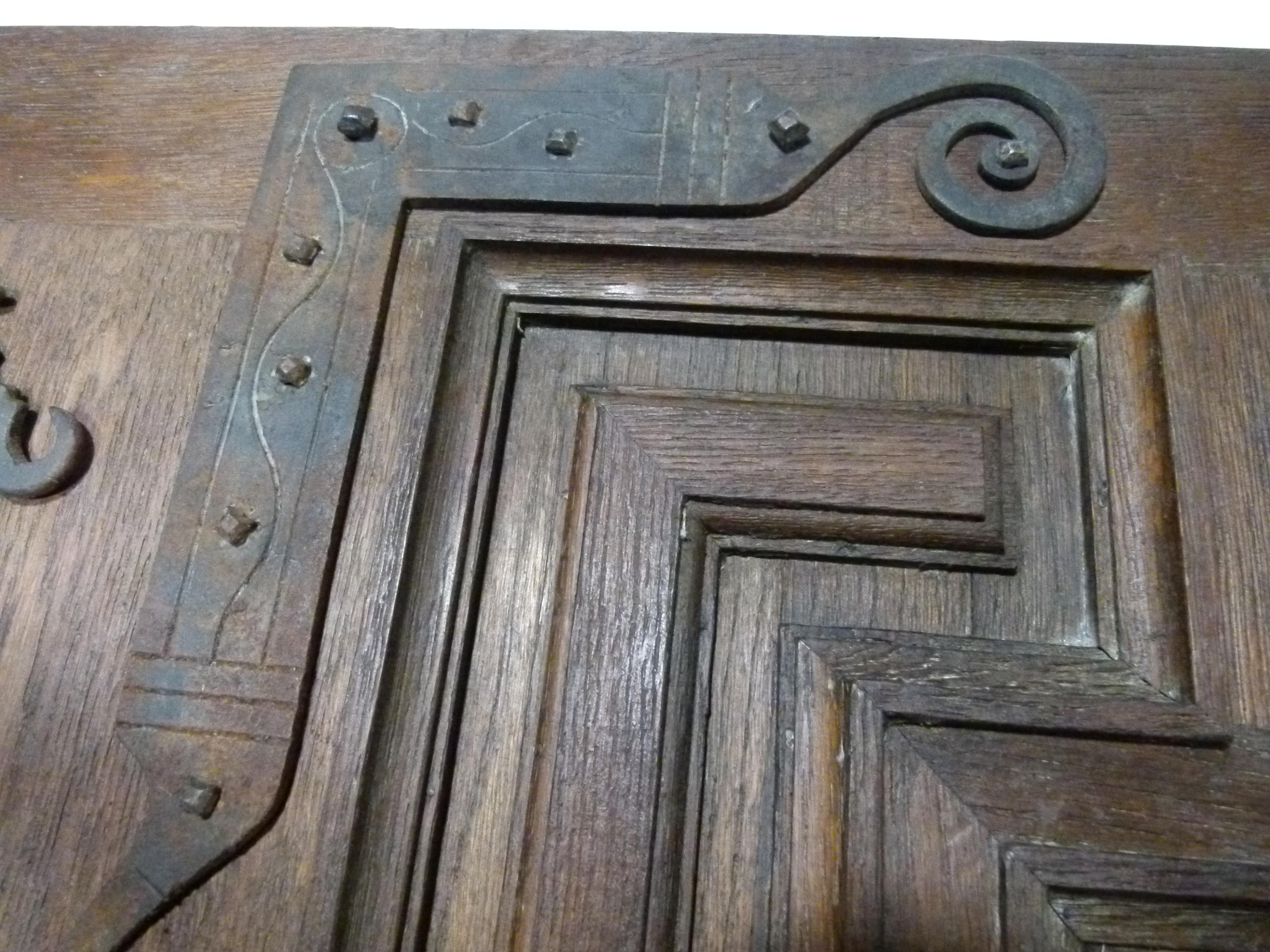 19th Century Original Chestnut Spanish Door 5