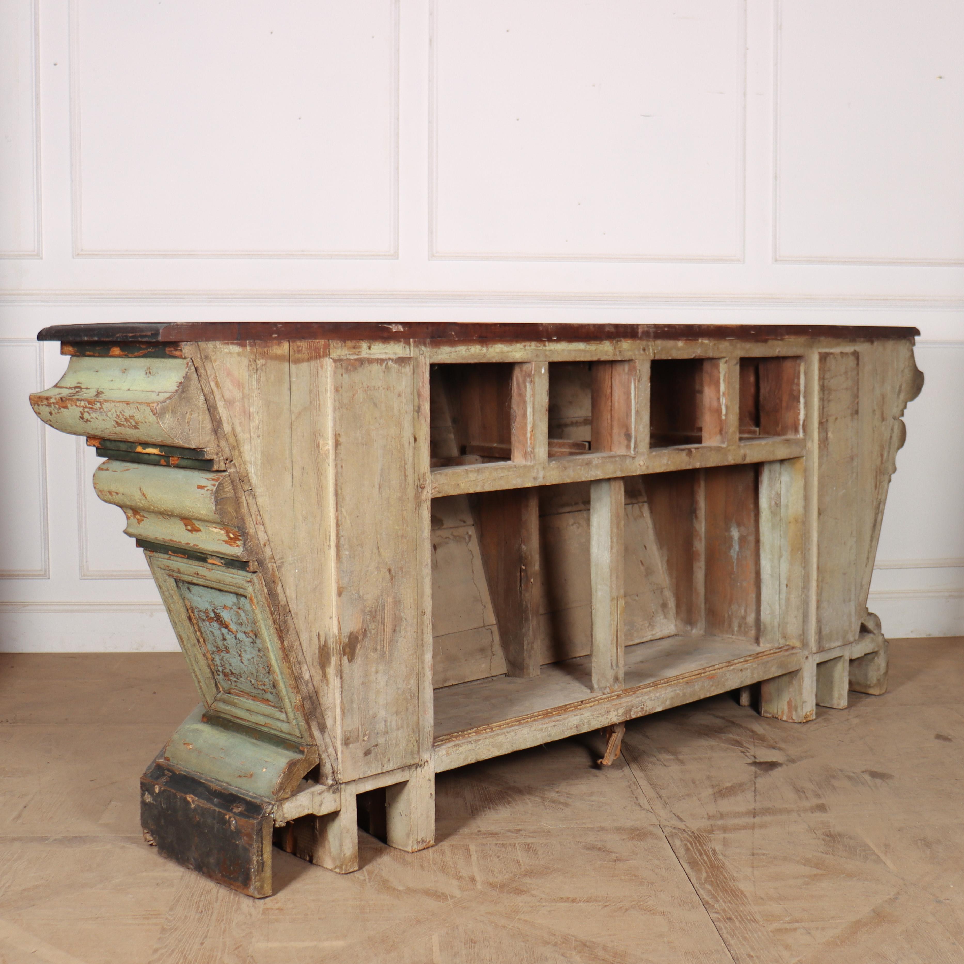 19th Century Spanish Original Painted Shop Counter 7