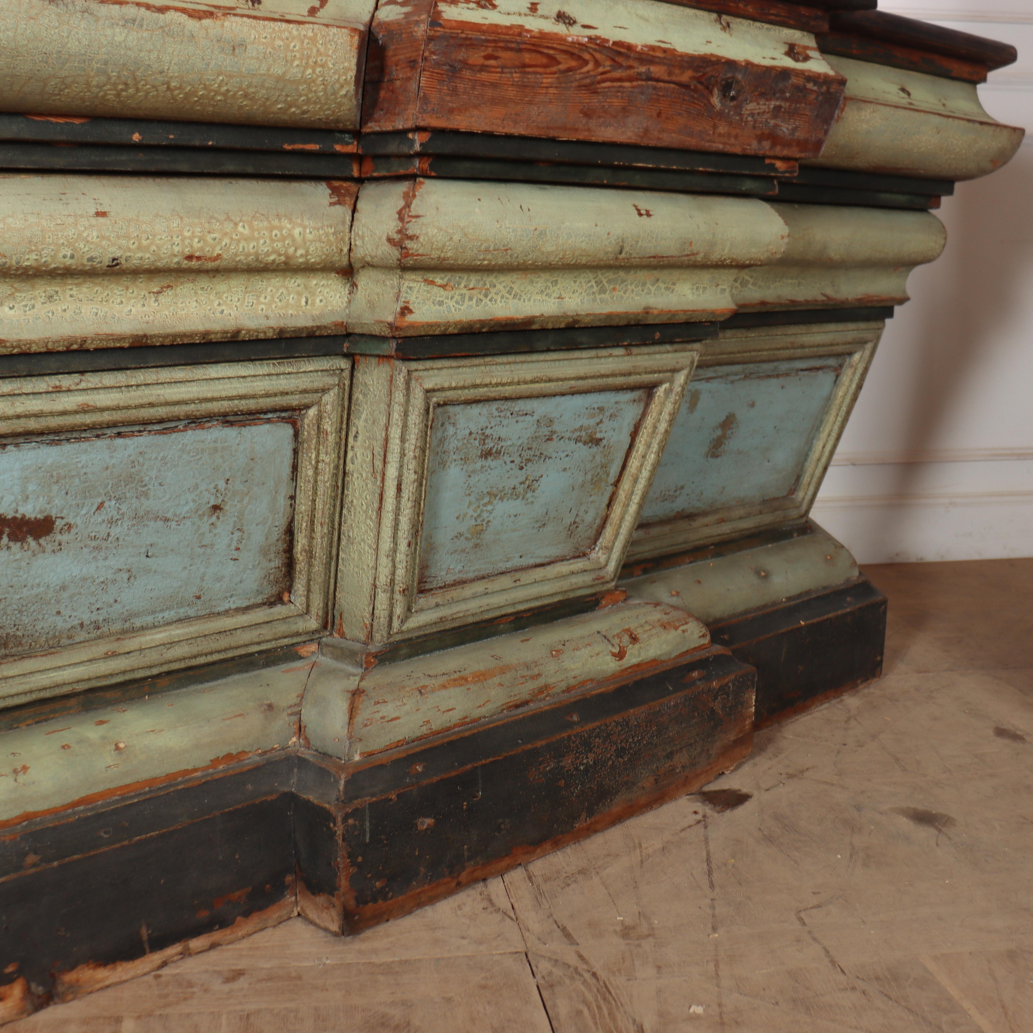 19th Century Spanish Original Painted Shop Counter 1