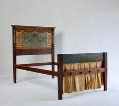 19th Century Spanish Painted Bed