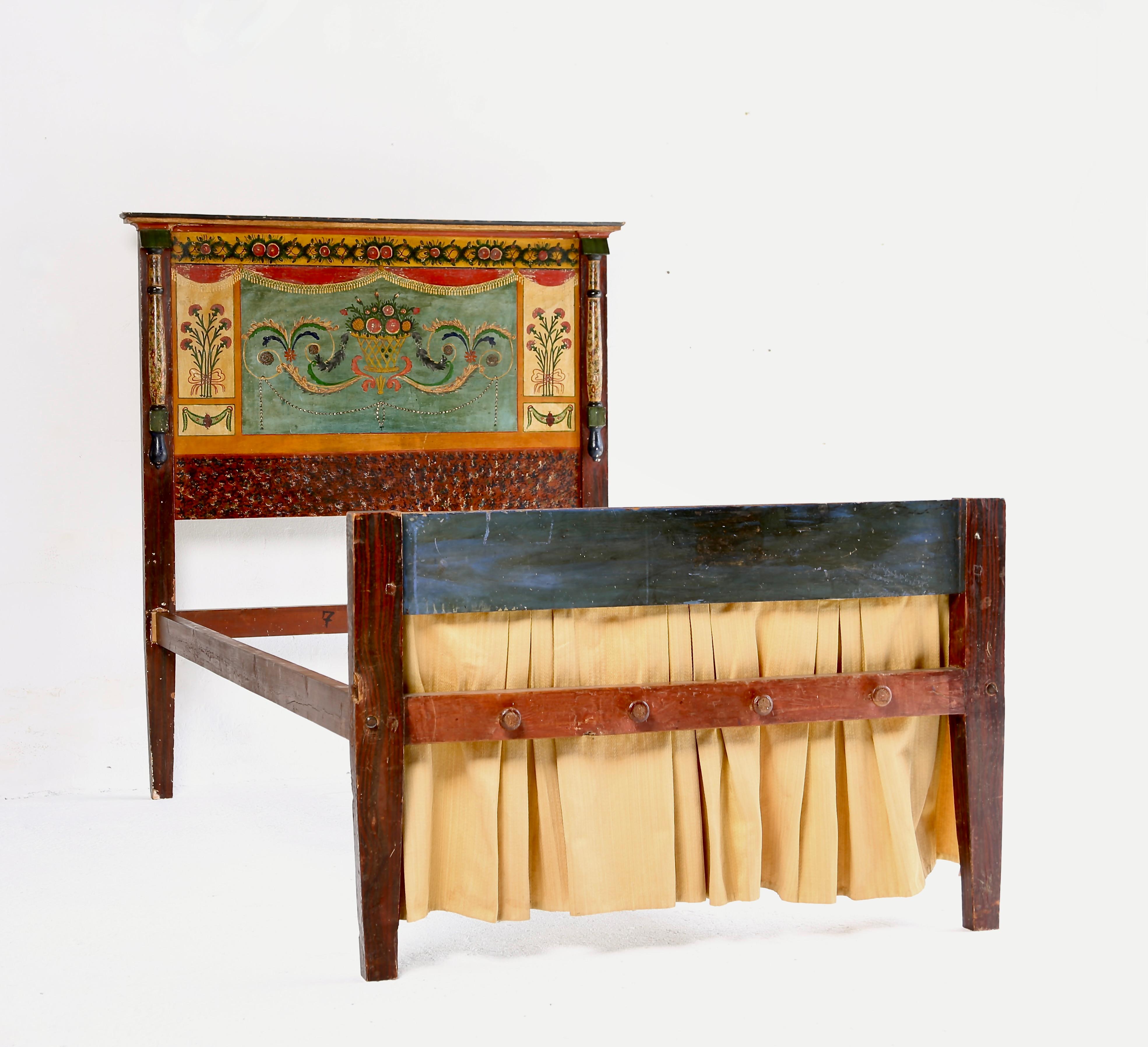 19th Century Spanish Painted Bed For Sale 1