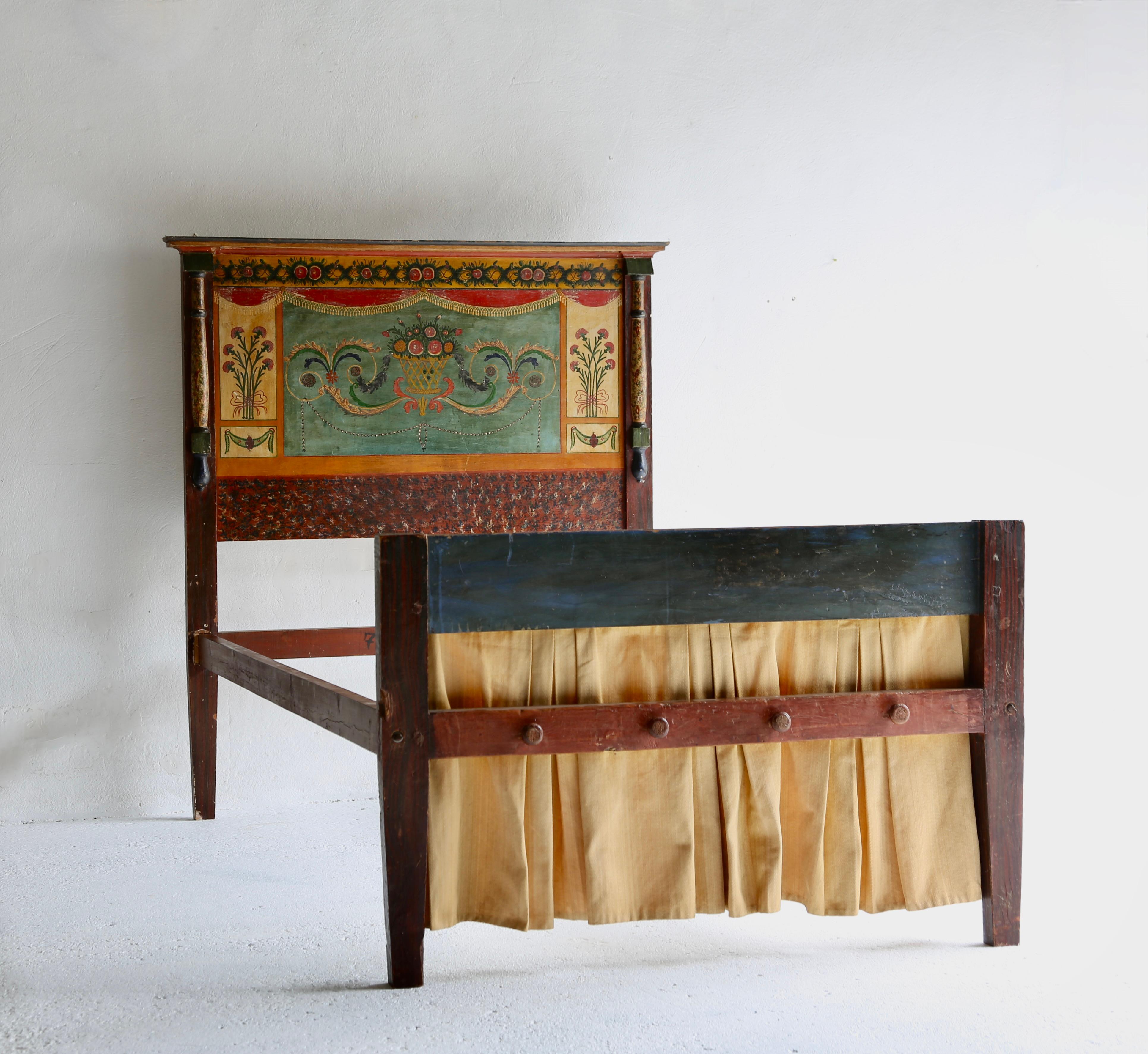 19th Century Spanish Painted Bed For Sale 3