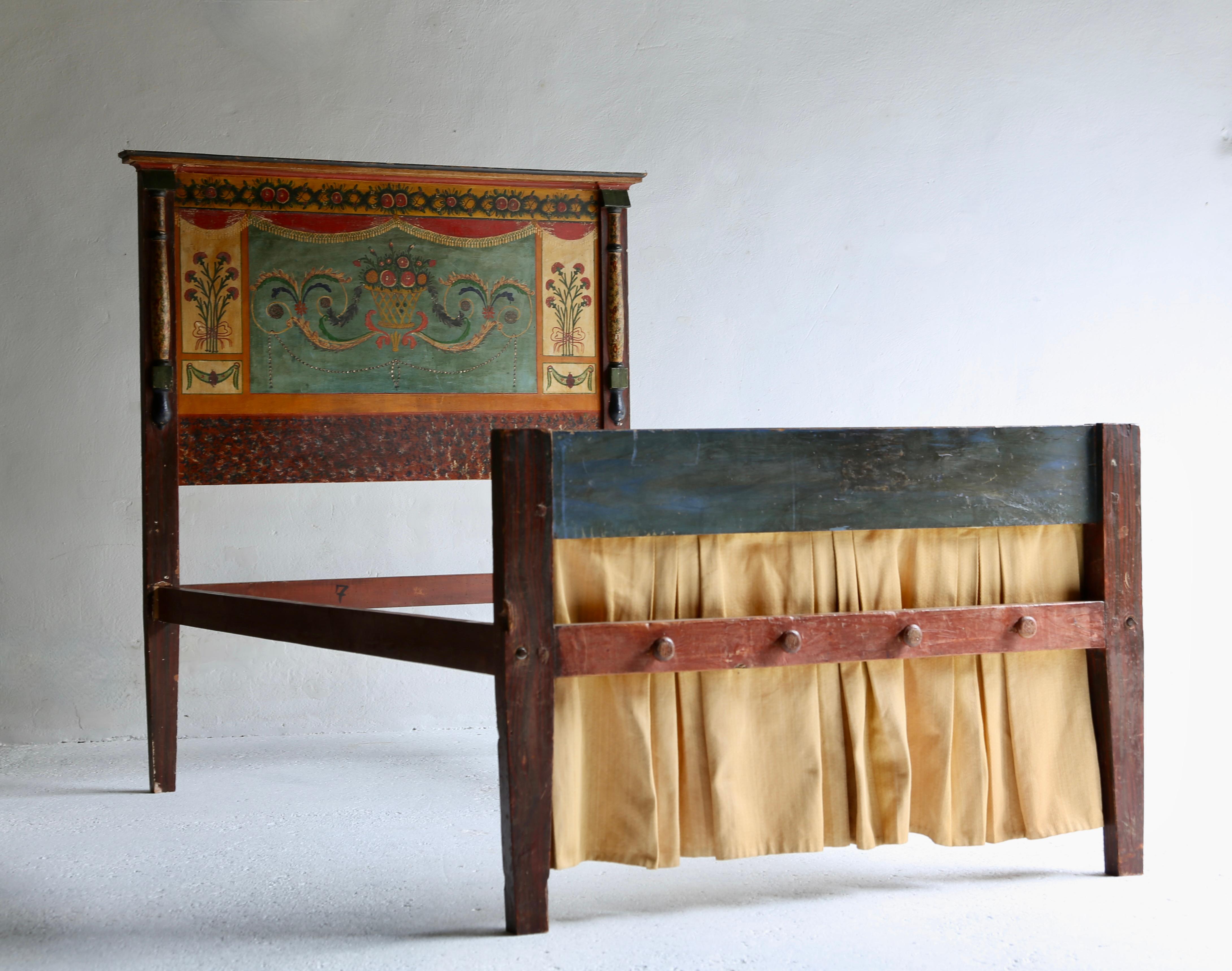 19th Century Spanish Painted Bed For Sale 5