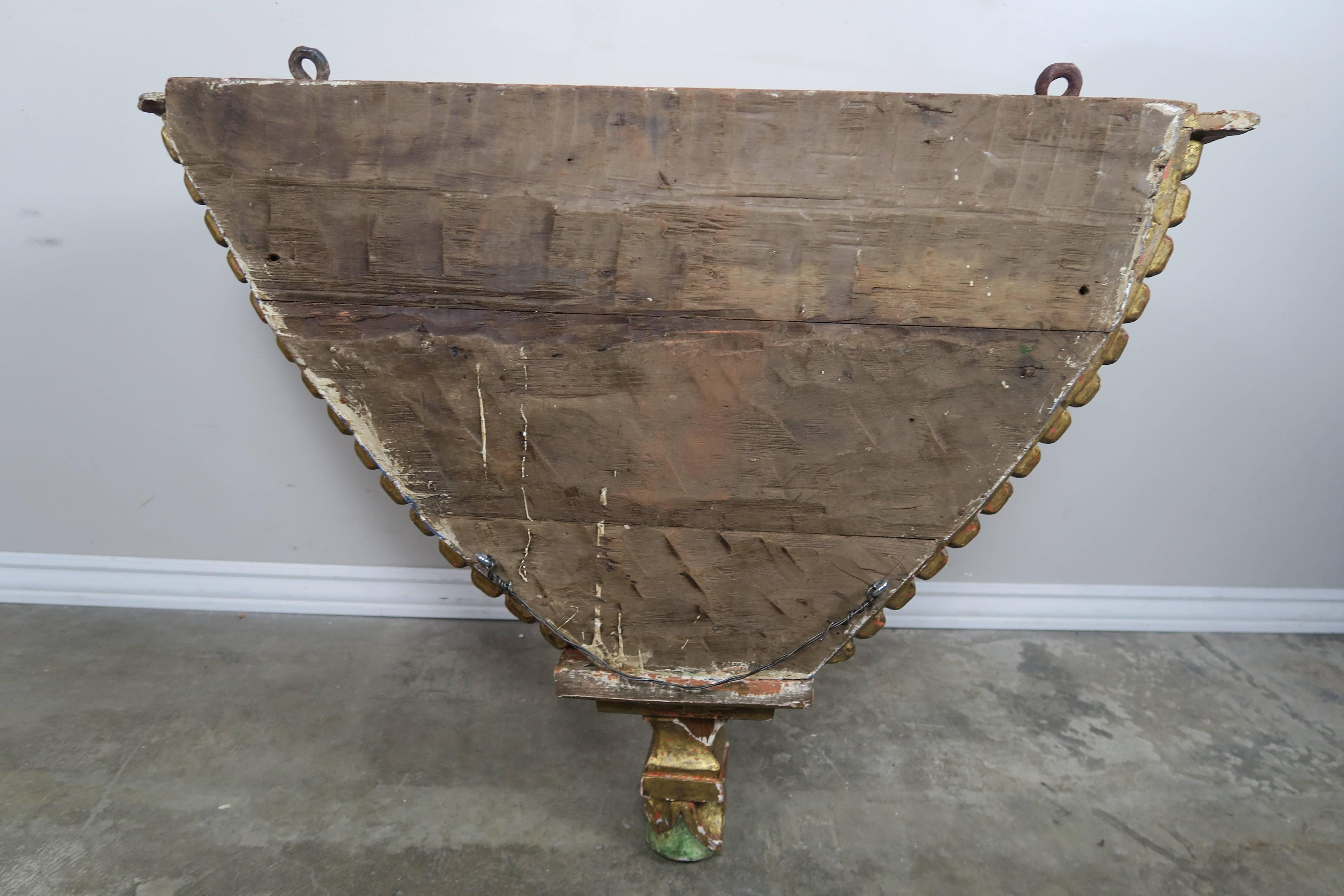 Mid-19th Century 19th Century Spanish Painted Corbel/Shelf