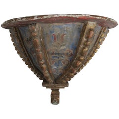 19th Century Spanish Painted Corbel/Shelf