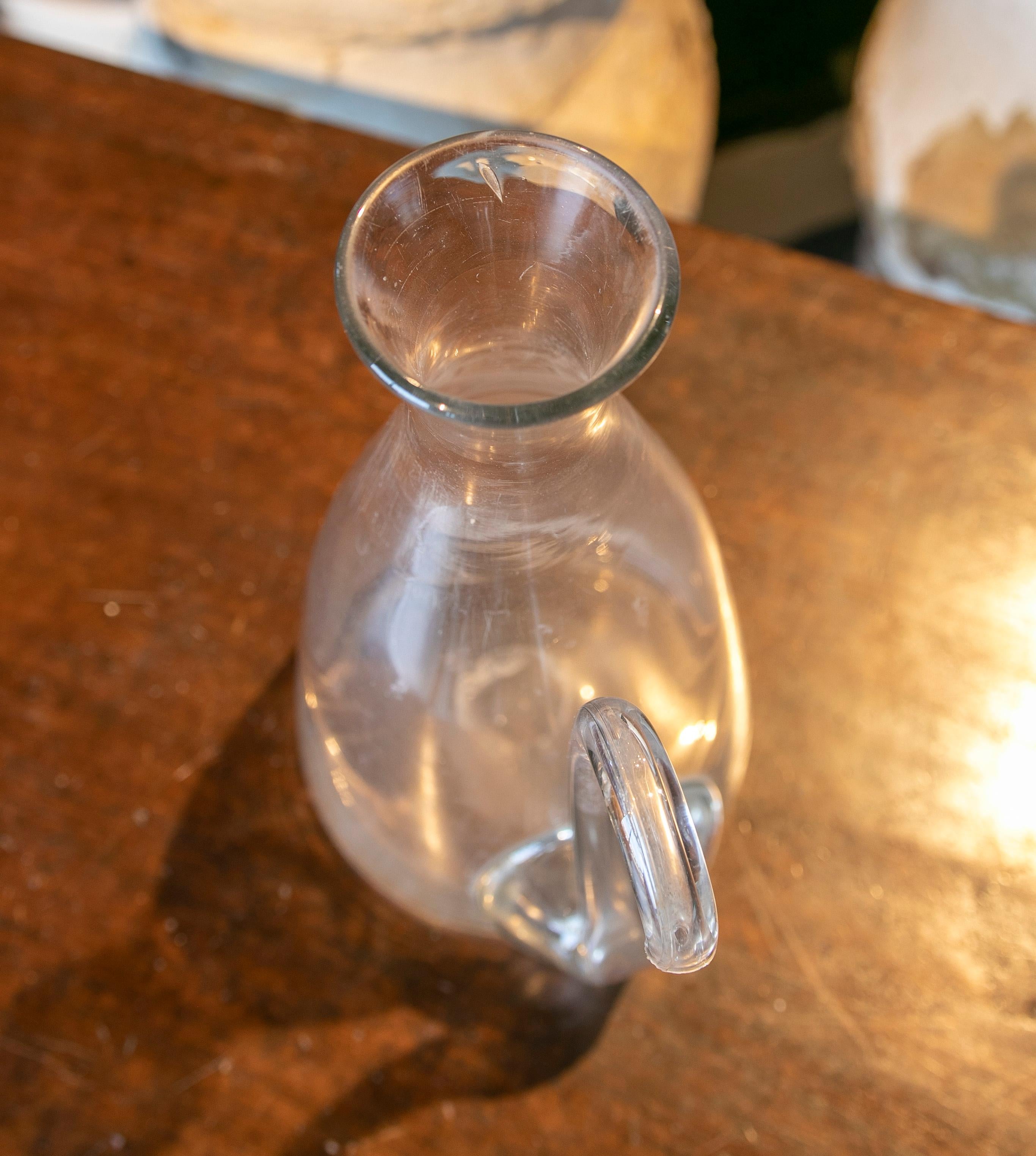 19th Century Spanish Pharmacy Bottle Made with Blowing Technique For Sale 6