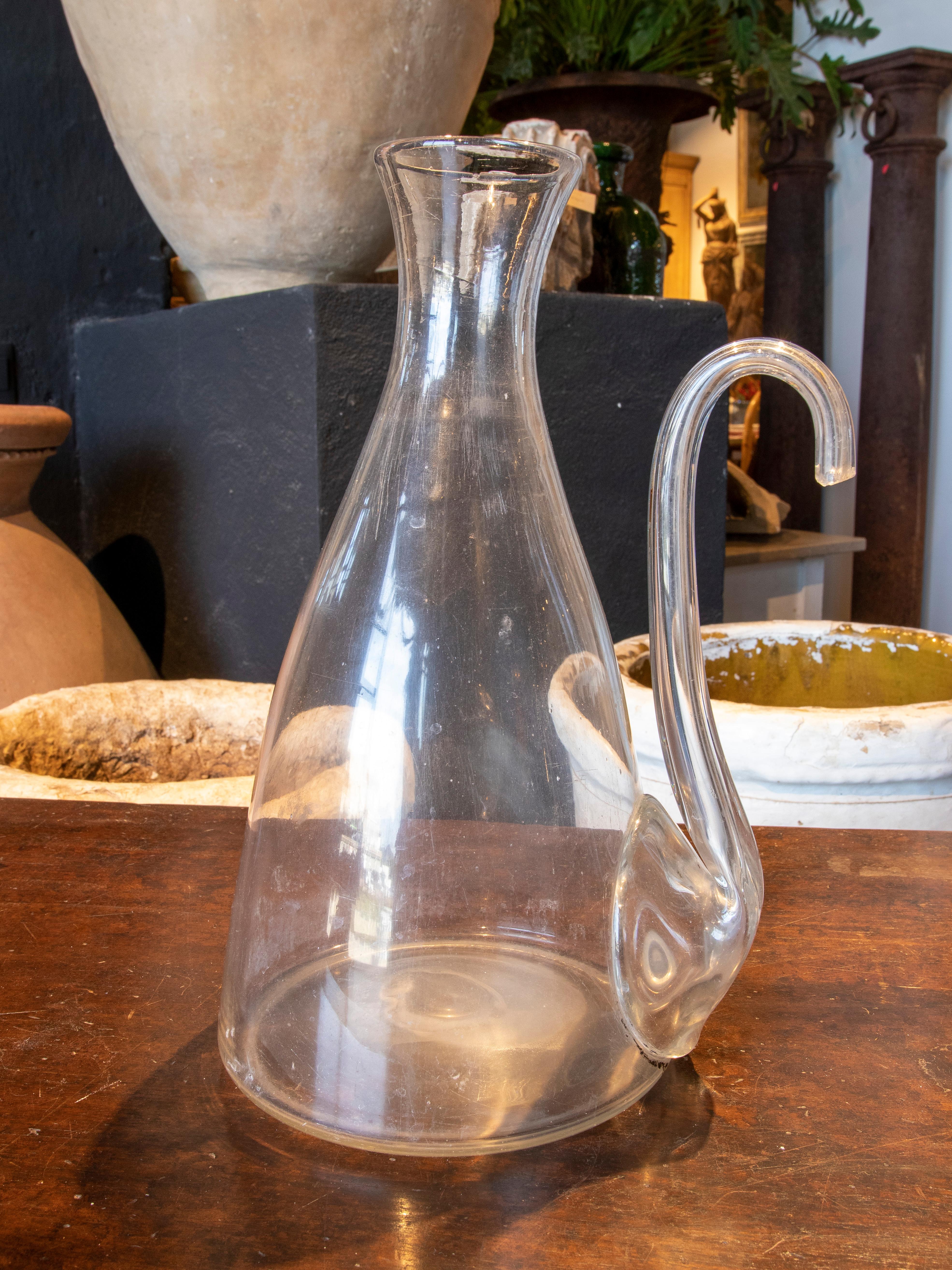 19th Century Spanish Pharmacy Bottle Made with Blowing Technique For Sale 1