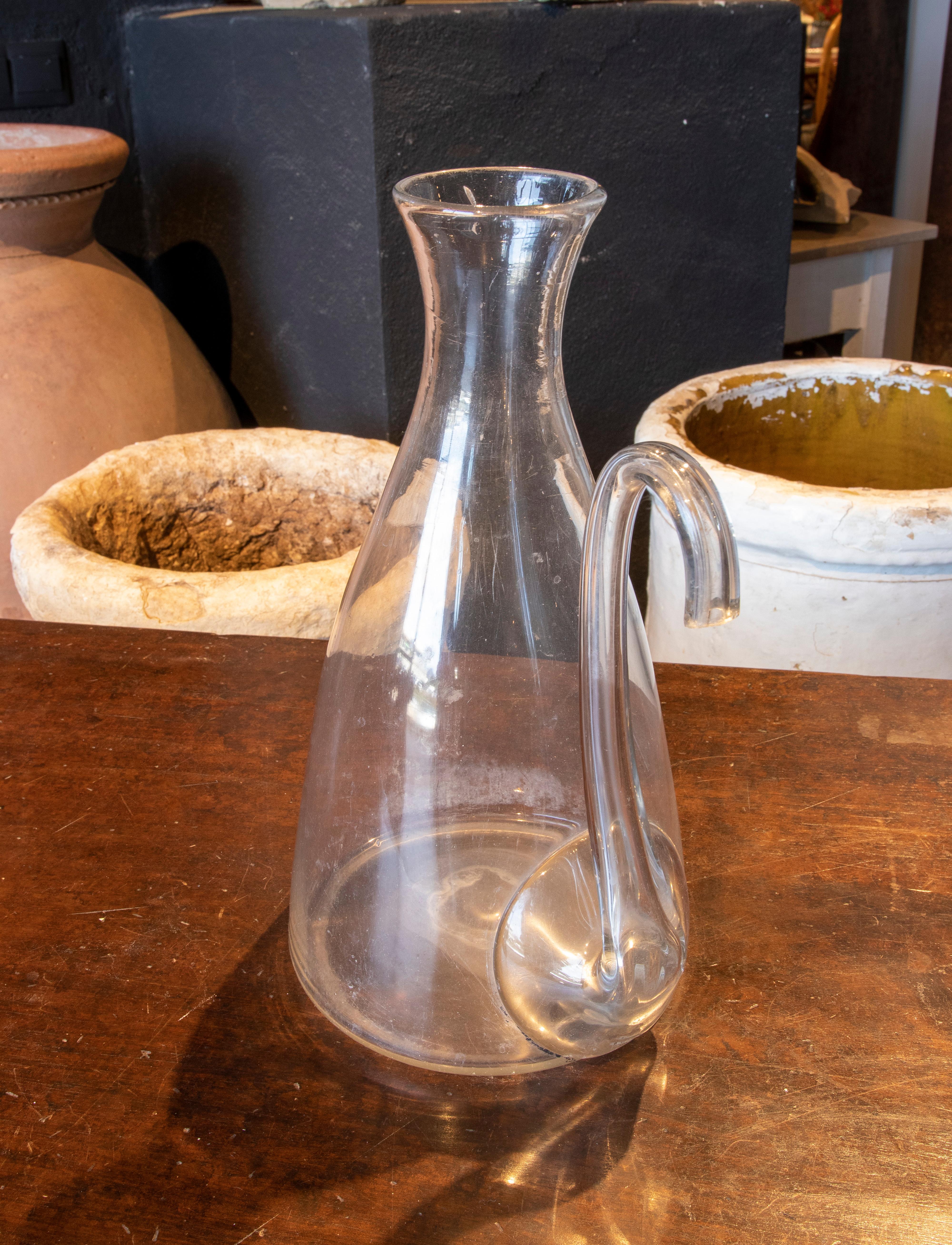 19th Century Spanish Pharmacy Bottle Made with Blowing Technique For Sale 3