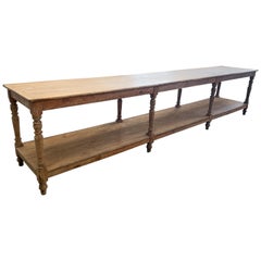 Antique 19th Century Spanish Pine Console Counter